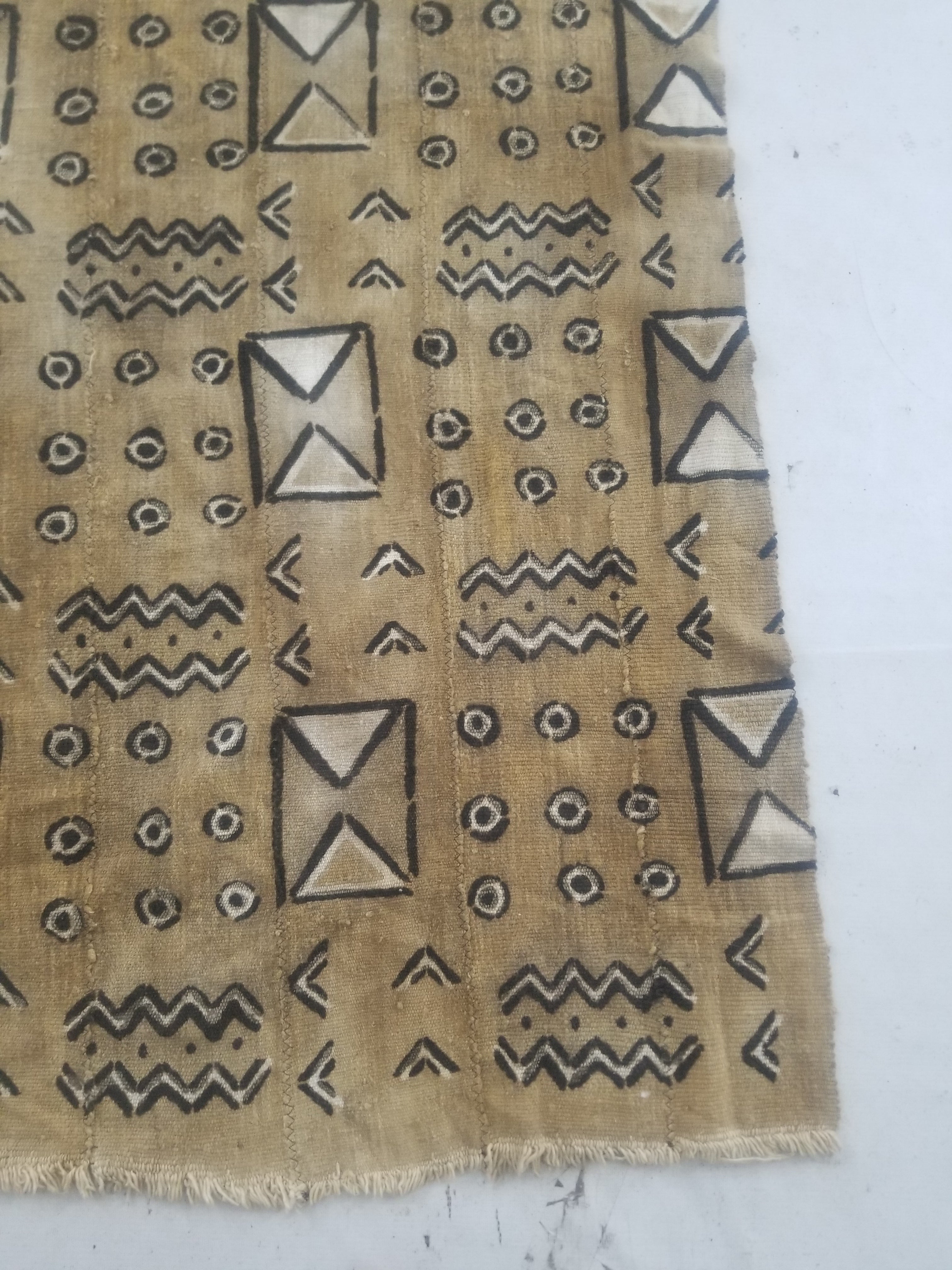 Vintage Traditional African Mud Cloth Textile 164x104cm