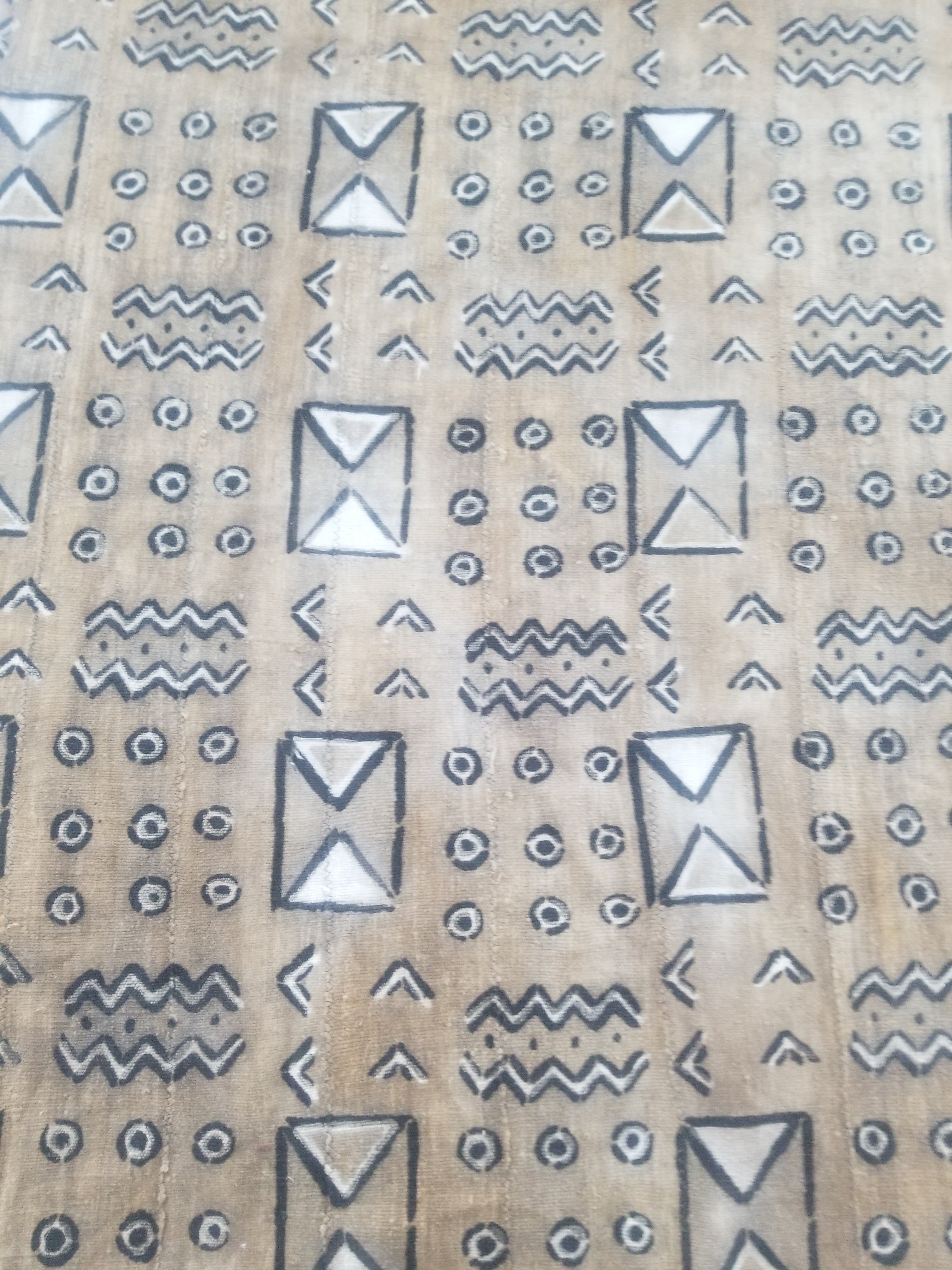 Vintage Traditional African Mud Cloth Textile 164x104cm