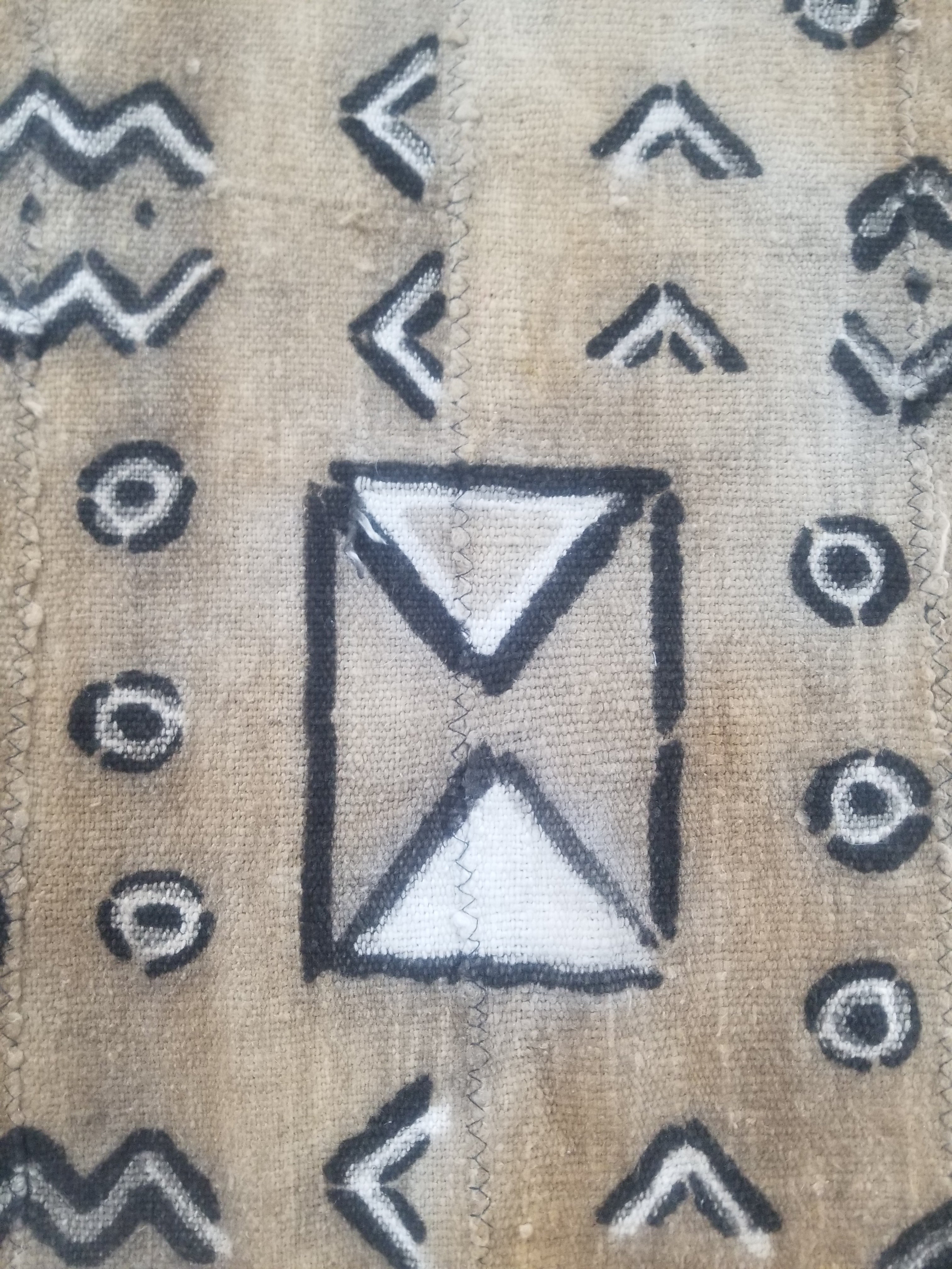 Vintage Traditional African Mud Cloth Textile 164x104cm