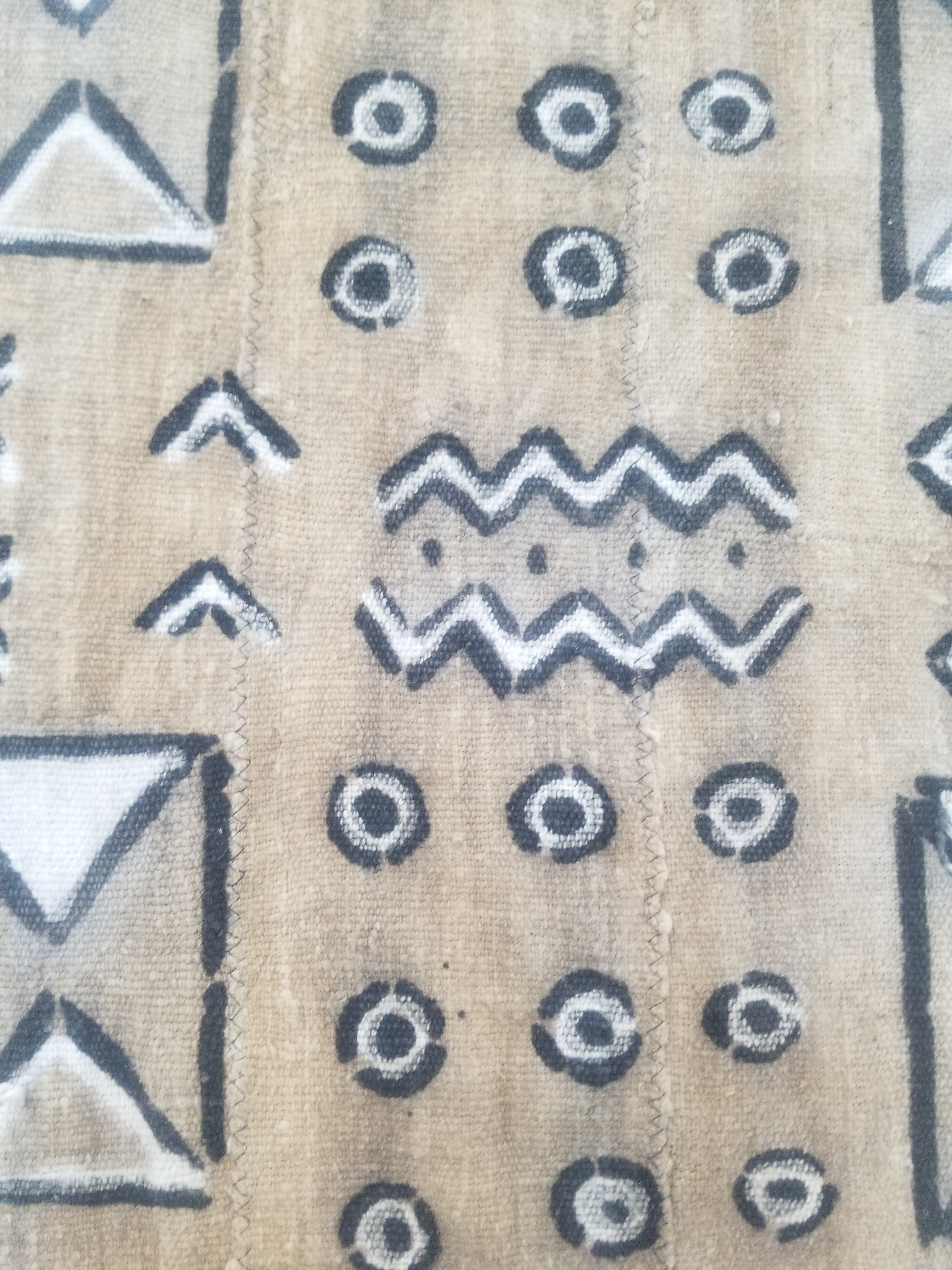 Vintage Traditional African Mud Cloth Textile 164x104cm