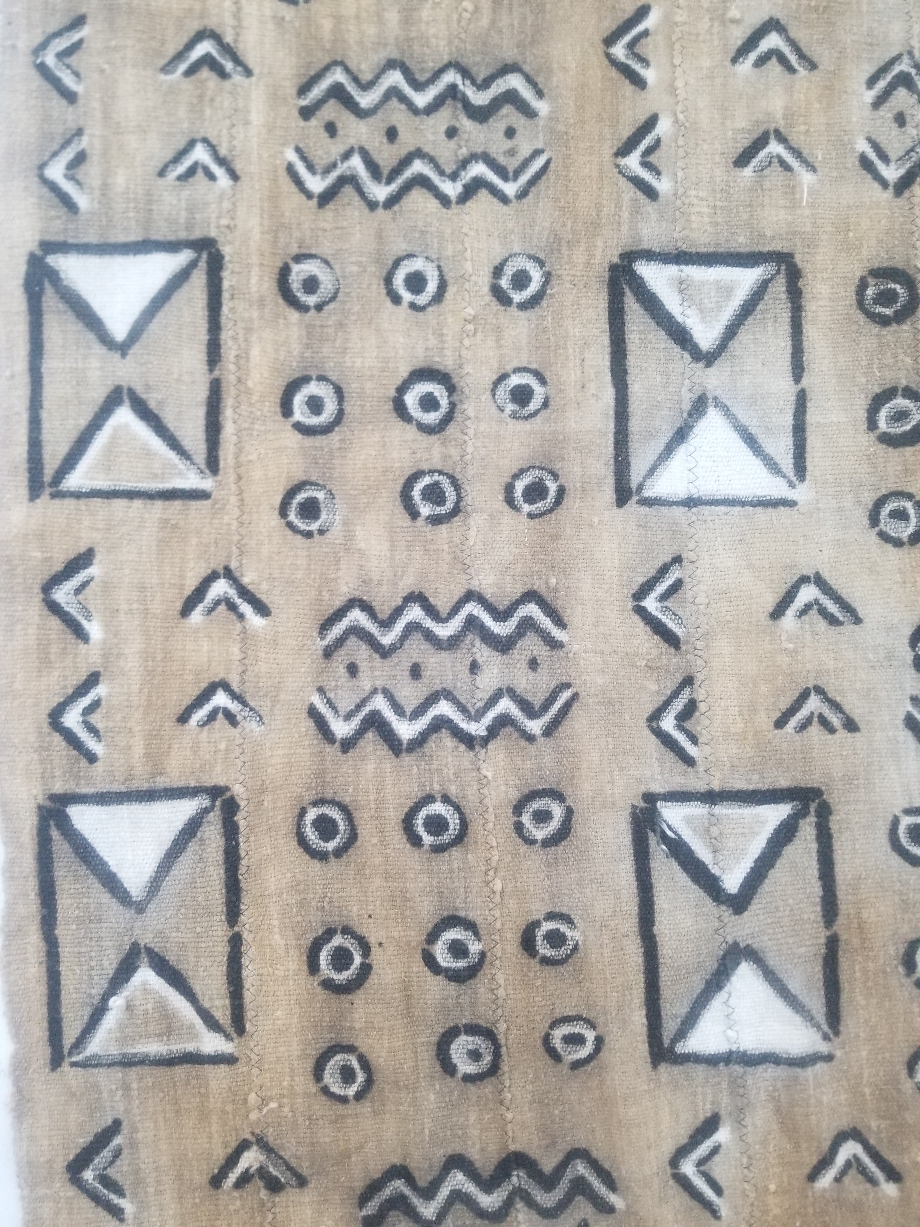 Vintage Traditional African Mud Cloth Textile 164x104cm