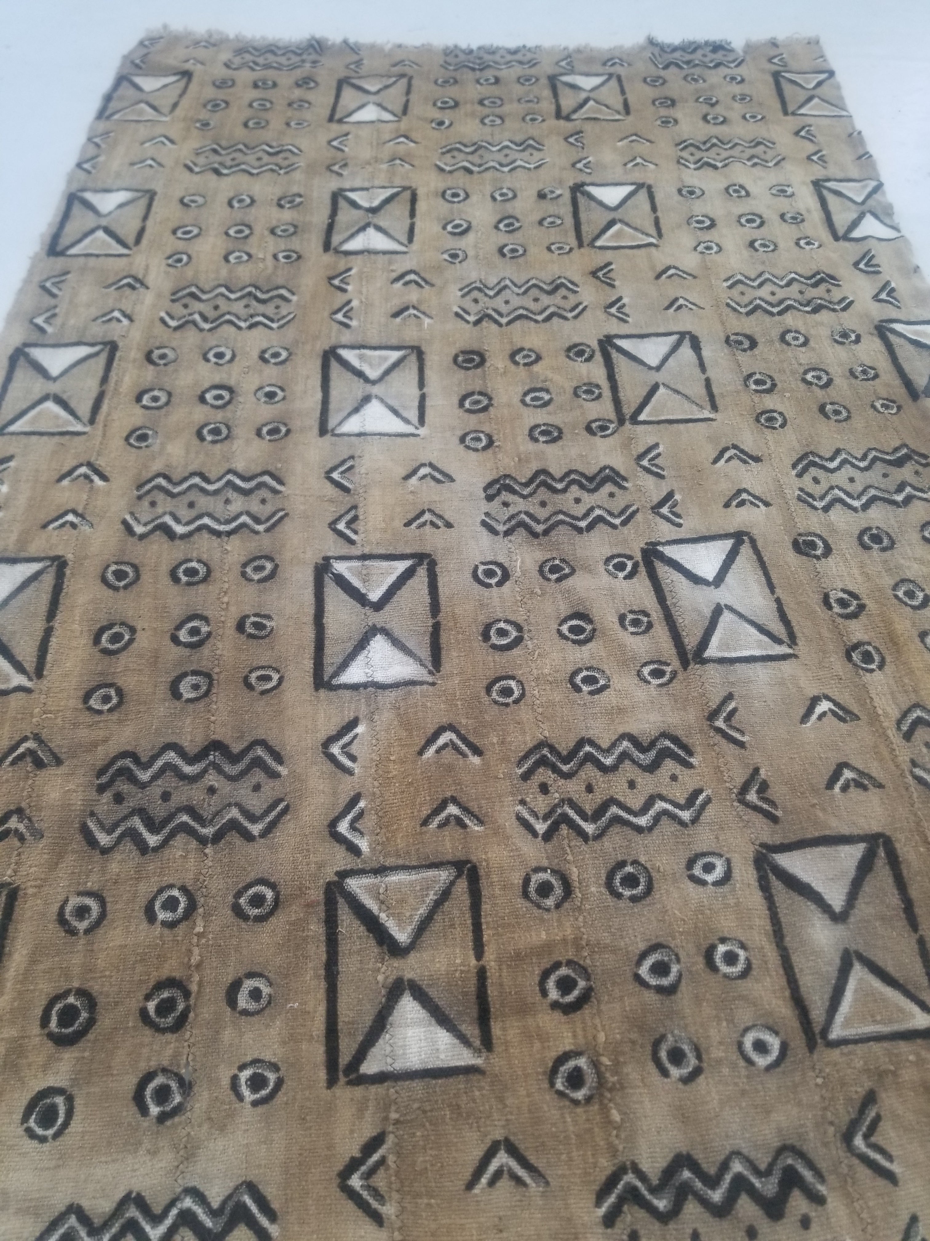 Vintage Traditional African Mud Cloth Textile 164x104cm