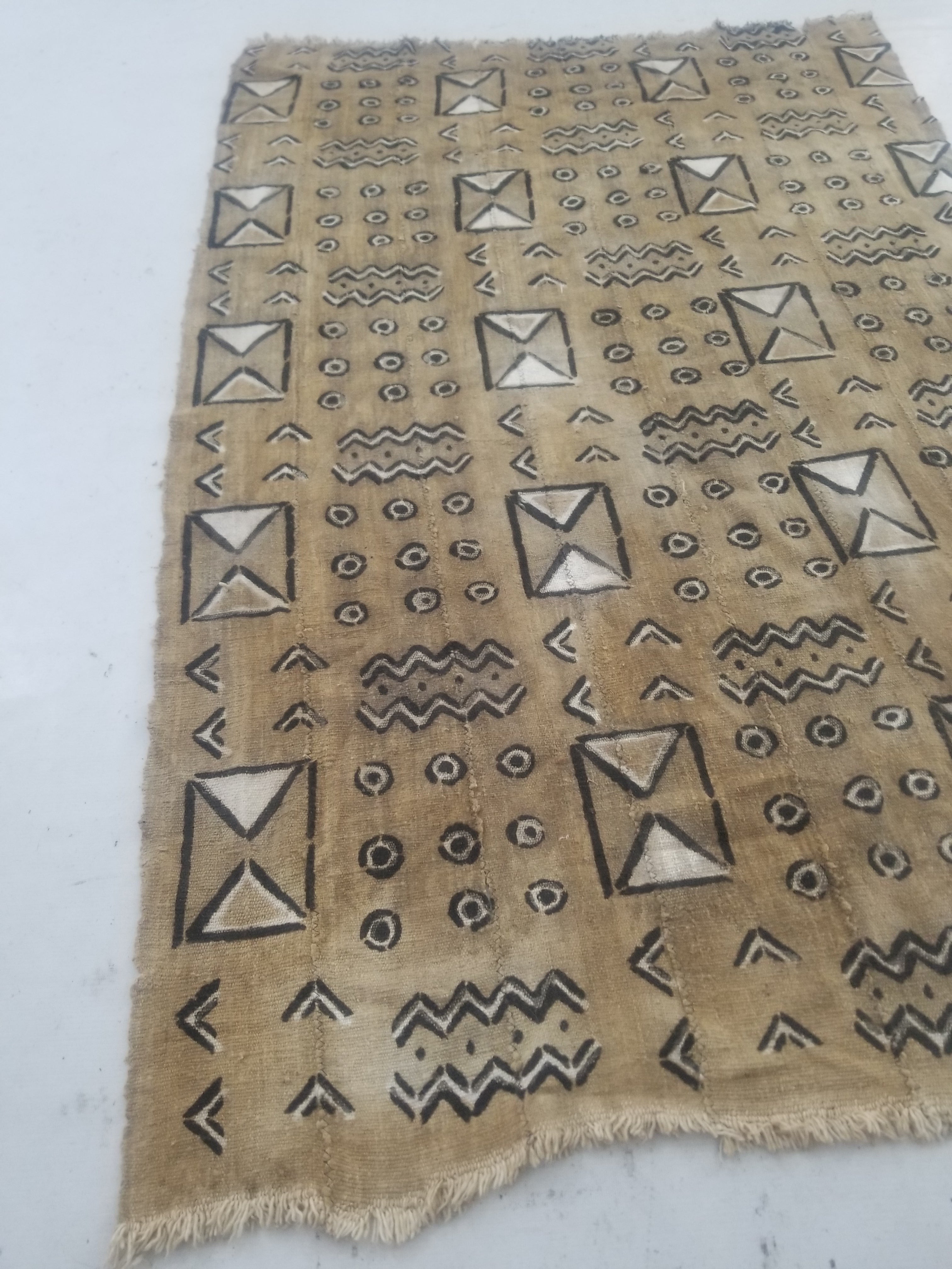 Vintage Traditional African Mud Cloth Textile 164x104cm