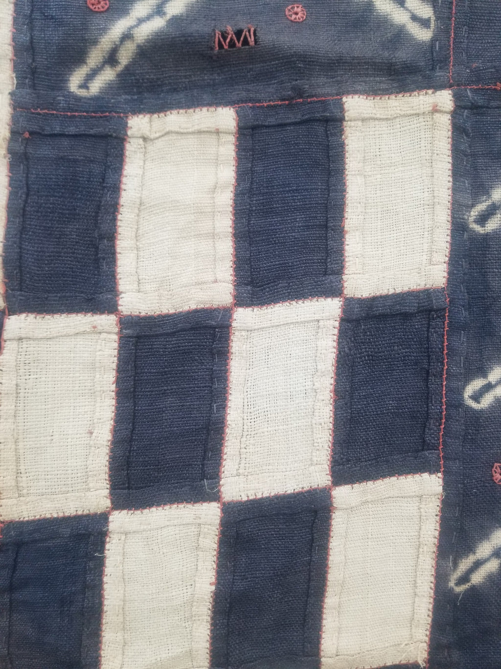 Vintage African Kuba Cloth Natural Woven Raffia Textile Runner 440x62cm