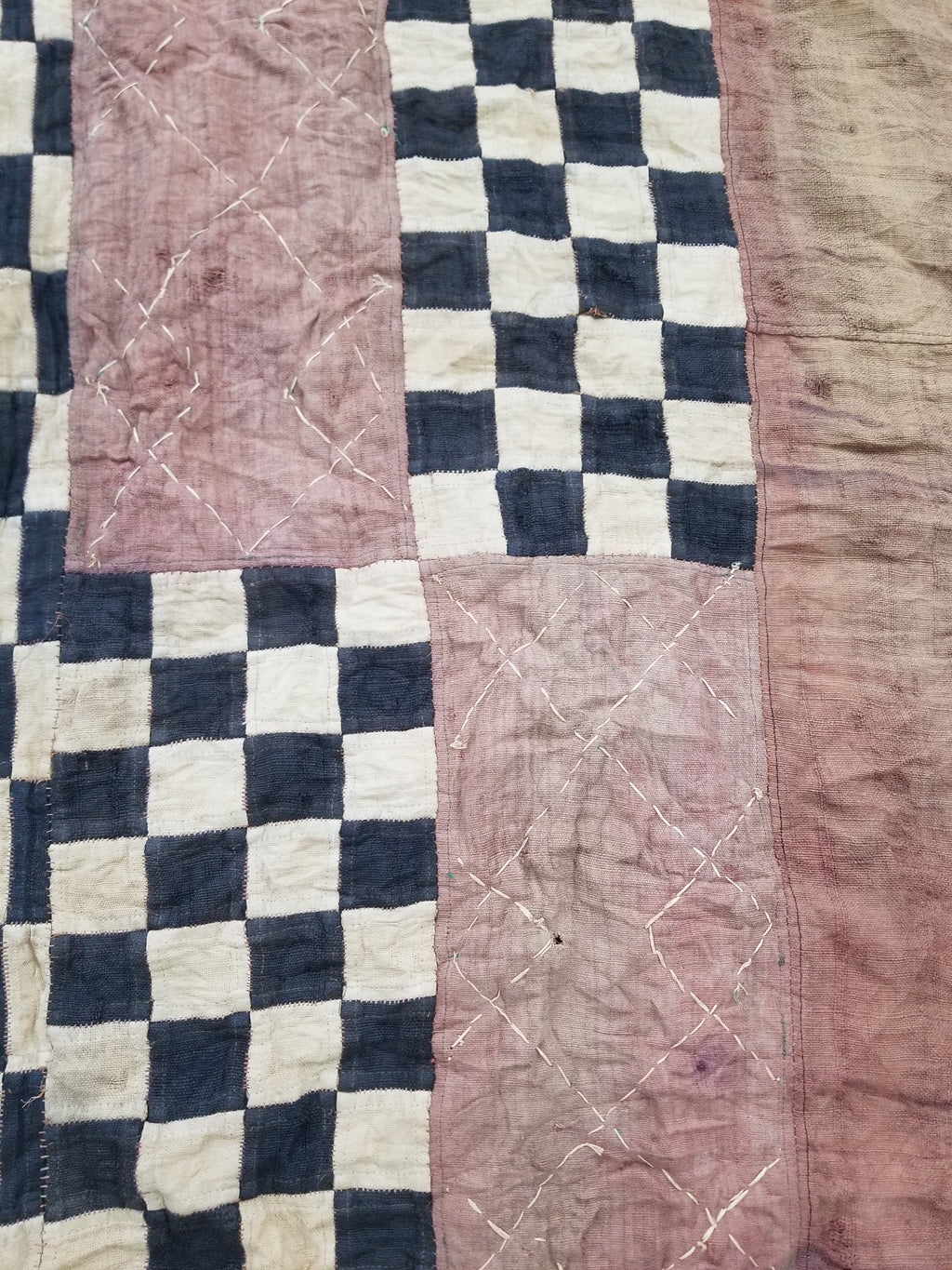 Vintage African Kuba Cloth Natural Woven Raffia Textile Runner 520x78cm