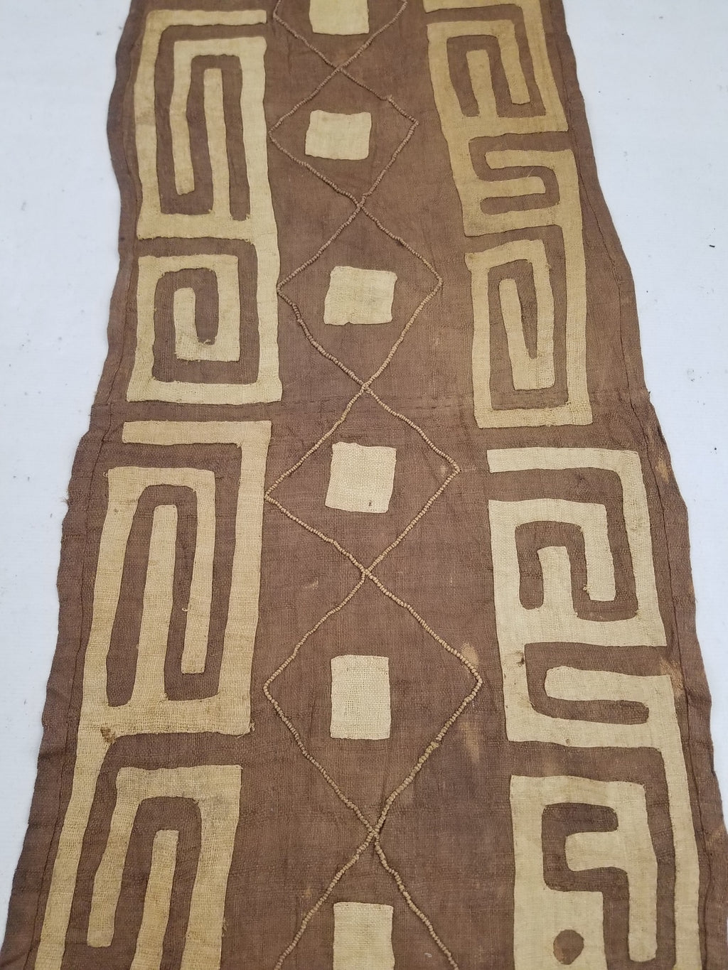 Vintage African Kuba Cloth Textile Panel 114x57cm