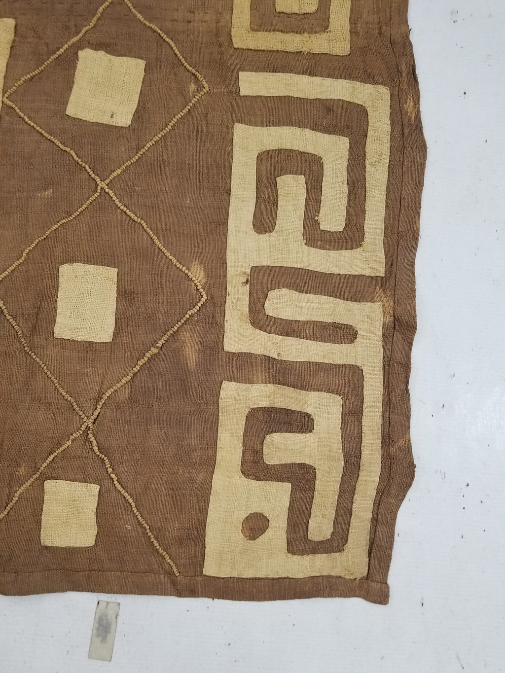 Vintage African Kuba Cloth Textile Panel 114x57cm