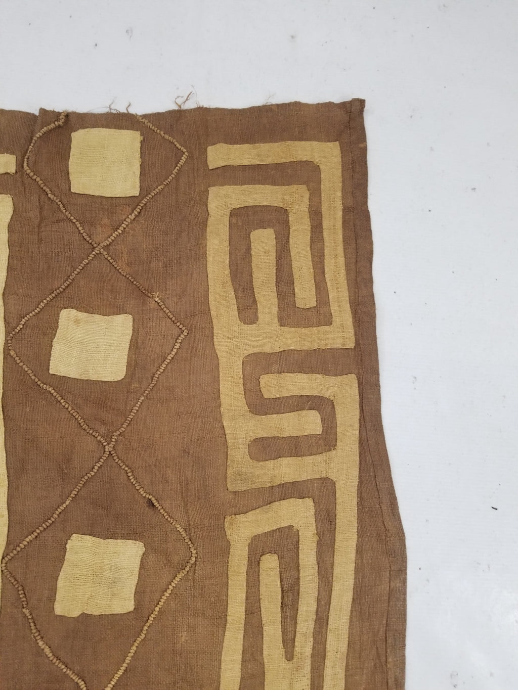 Vintage African Kuba Cloth Textile Panel 114x57cm