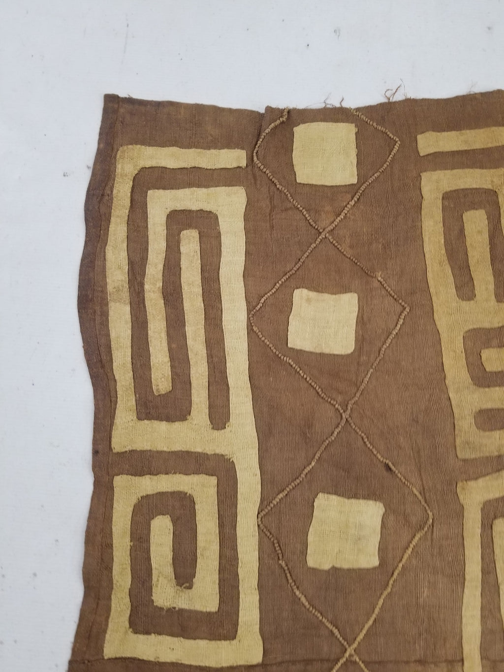 Vintage African Kuba Cloth Textile Panel 114x57cm