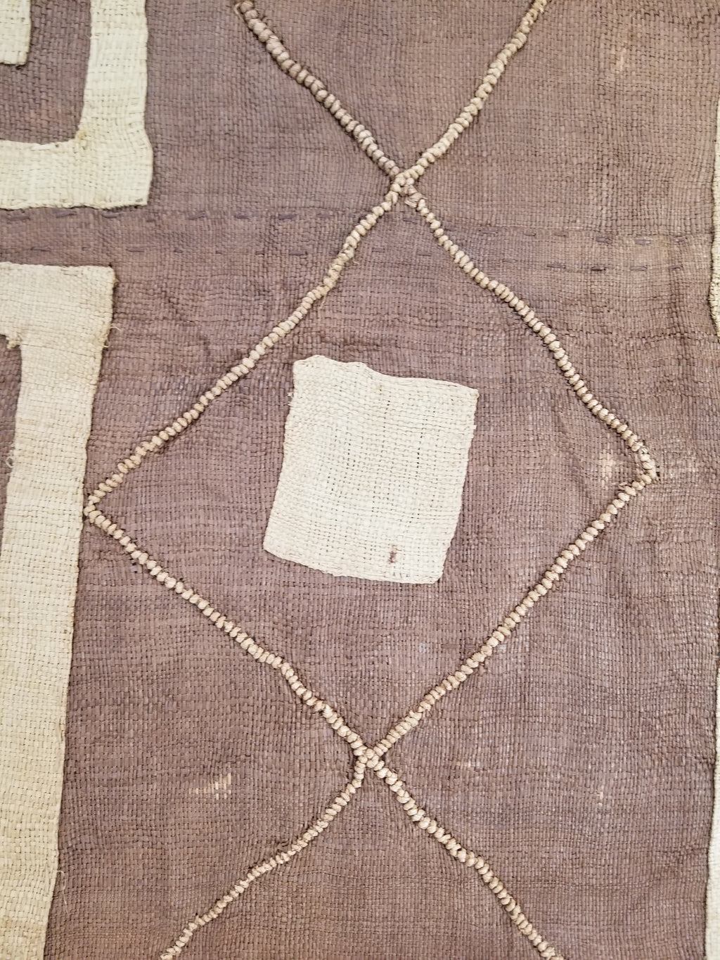 Vintage African Kuba Cloth Textile Panel 114x57cm