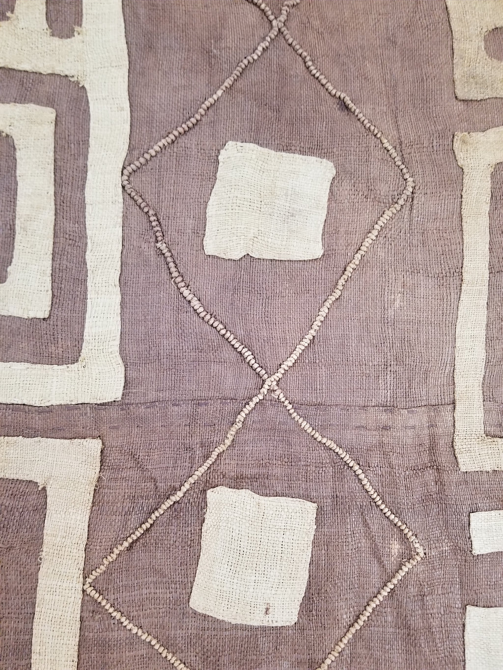 Vintage African Kuba Cloth Textile Panel 114x57cm