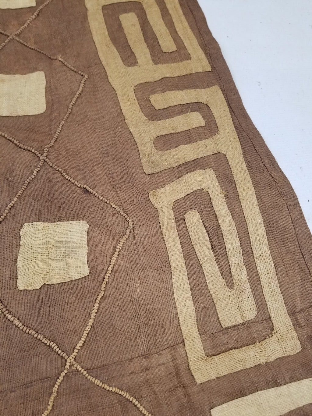 Vintage African Kuba Cloth Textile Panel 114x57cm