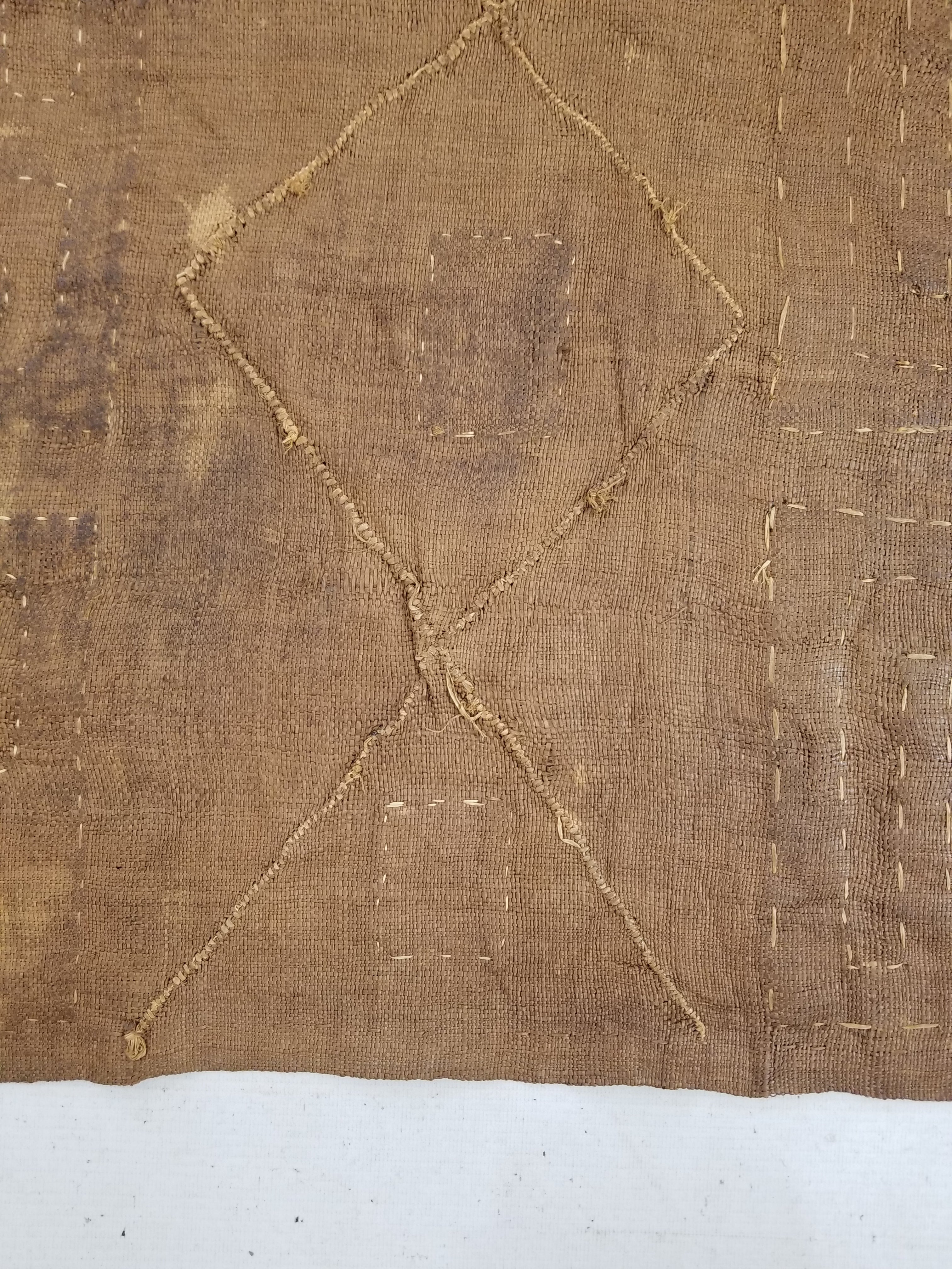Vintage African Kuba Cloth Textile Panel 114x57cm