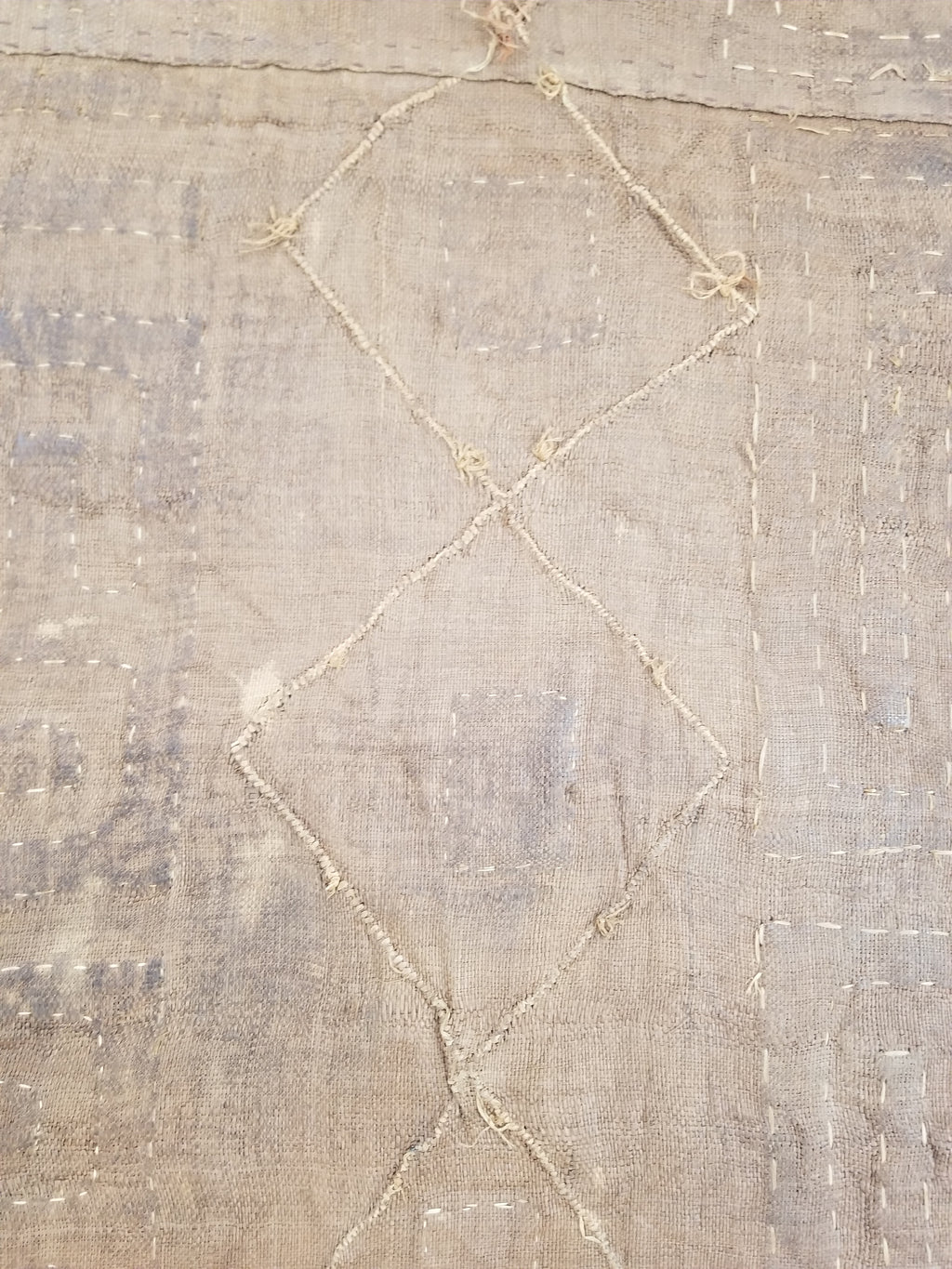 Vintage African Kuba Cloth Textile Panel 114x57cm