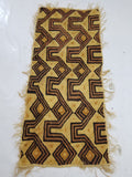 Antique Tribal African Kuba Cloth Velvet Embroidered Raffia Textile 140x58cm
