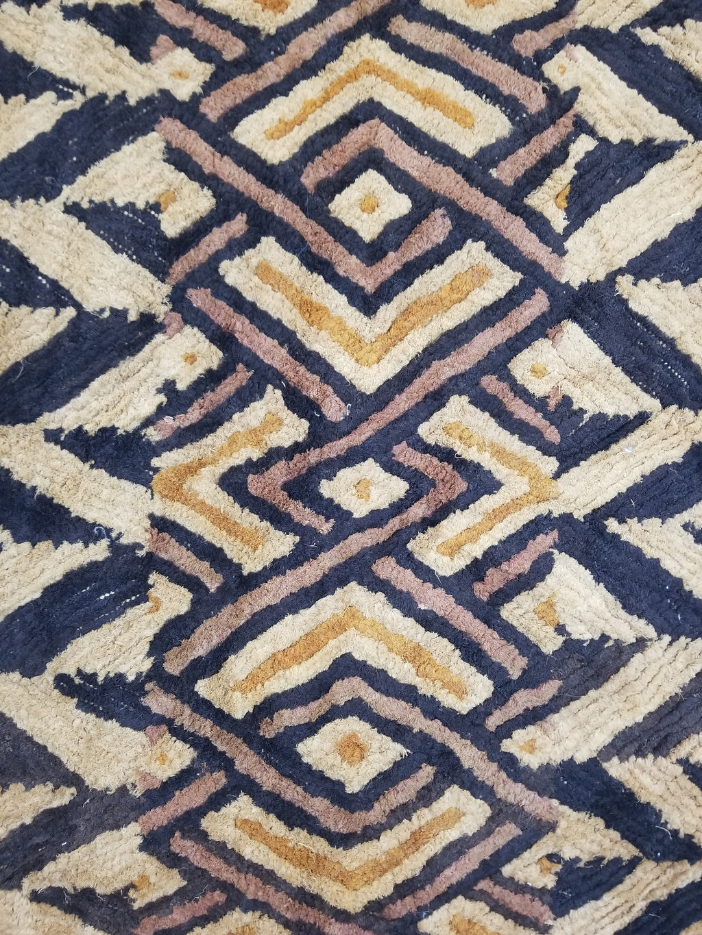 Antique Tribal African Kuba Cloth Raffia Textile 144x67cm