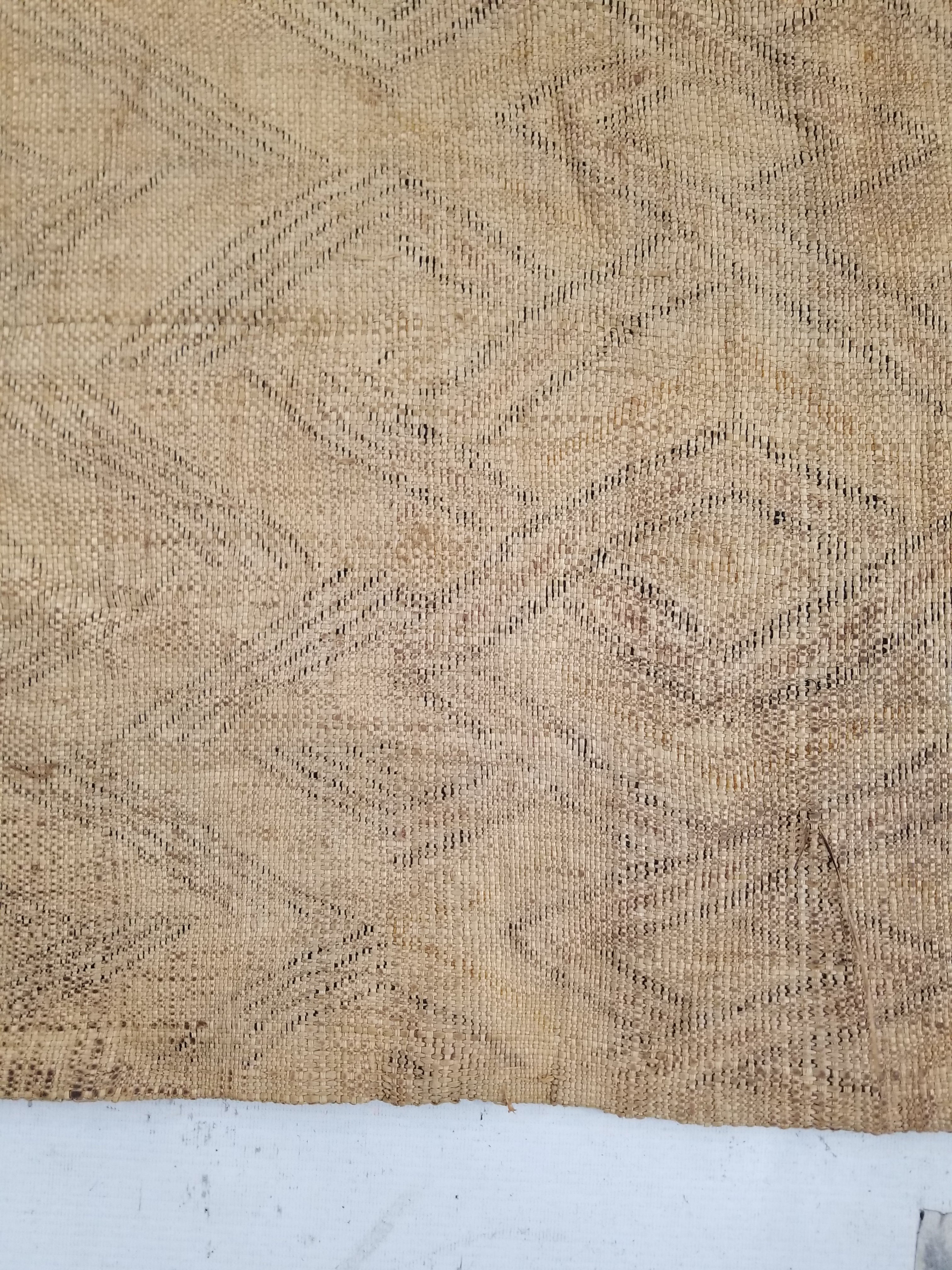 Antique Tribal African Kuba Cloth Raffia Textile 144x67cm