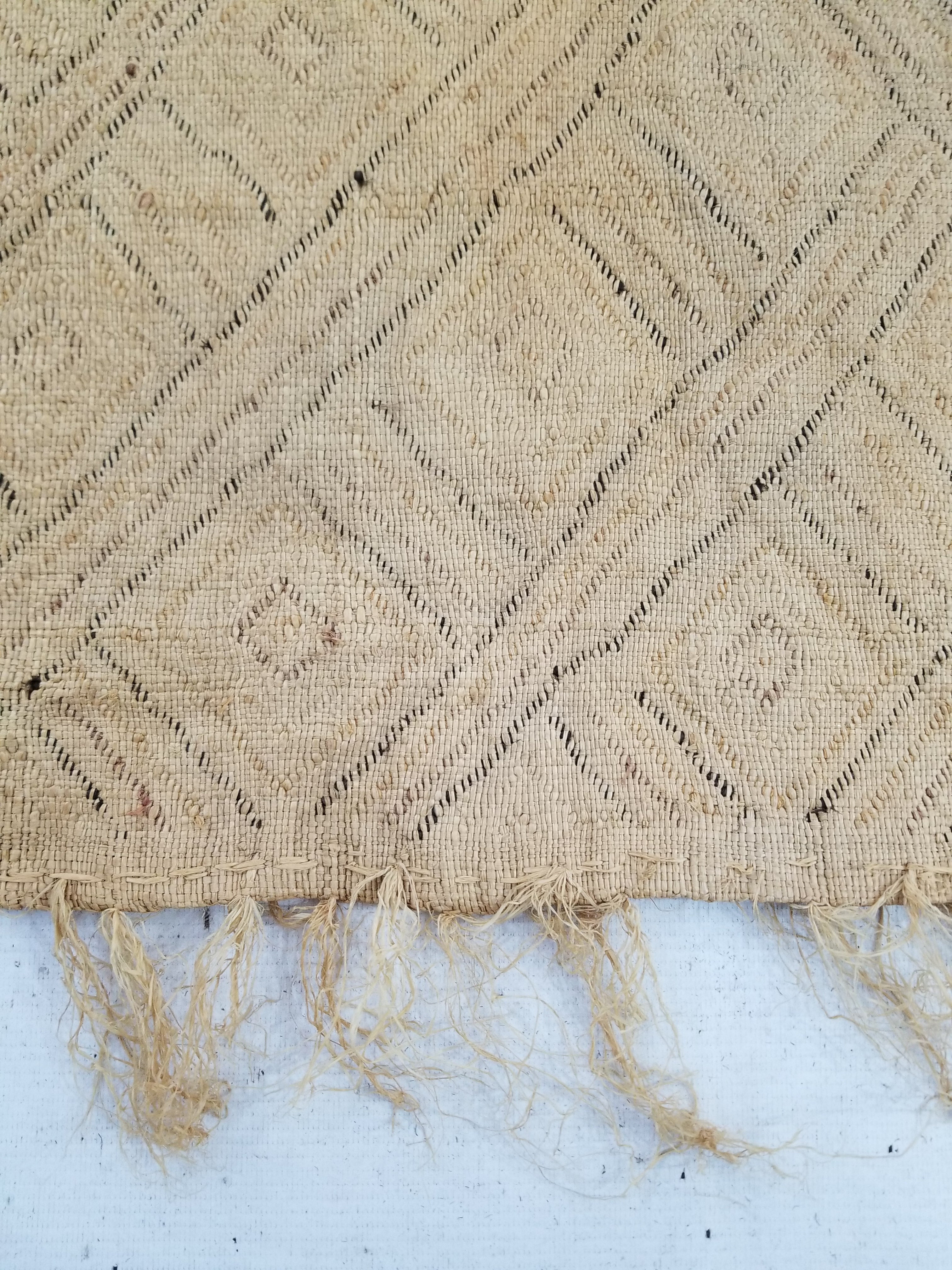 Vintage Tribal African Kuba Cloth Raffia Textile Panel 69x58cm