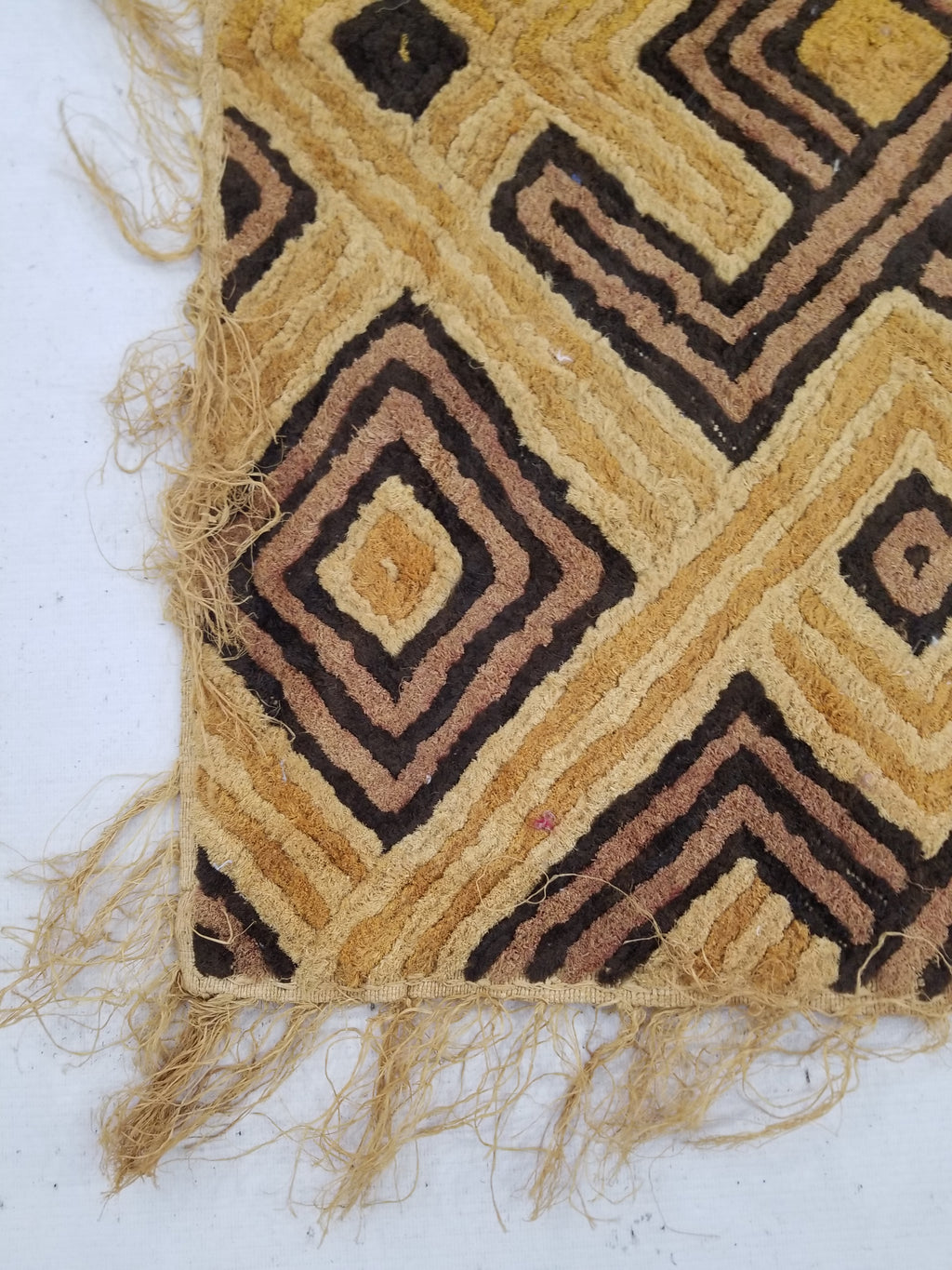 Vintage Tribal African Kuba Cloth Raffia Textile Panel 79x59cm