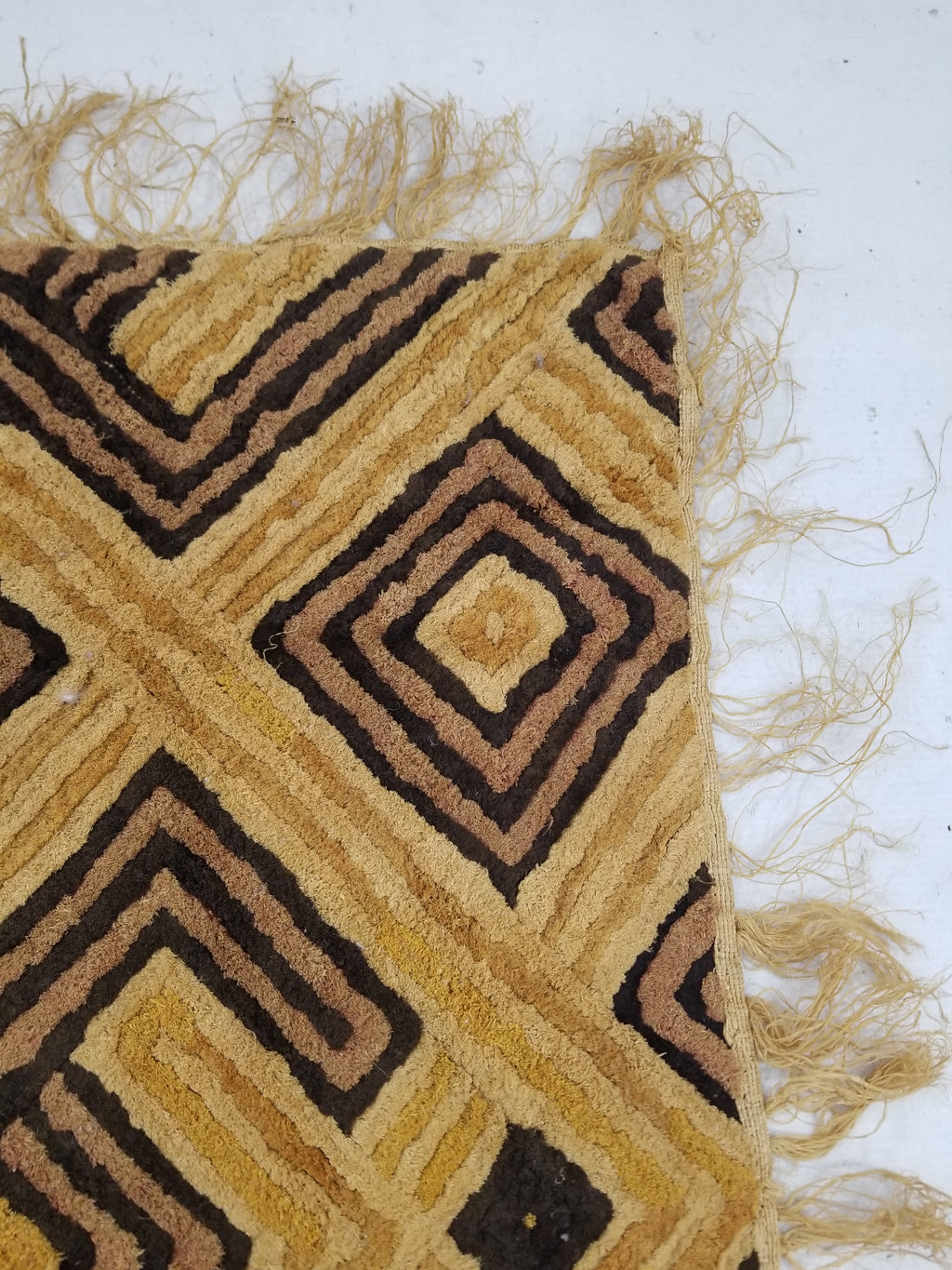 Vintage Tribal African Kuba Cloth Raffia Textile Panel 79x59cm