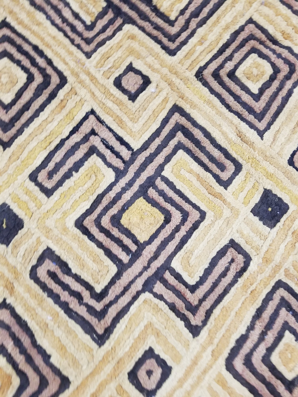 Vintage Tribal African Kuba Cloth Raffia Textile Panel 79x59cm