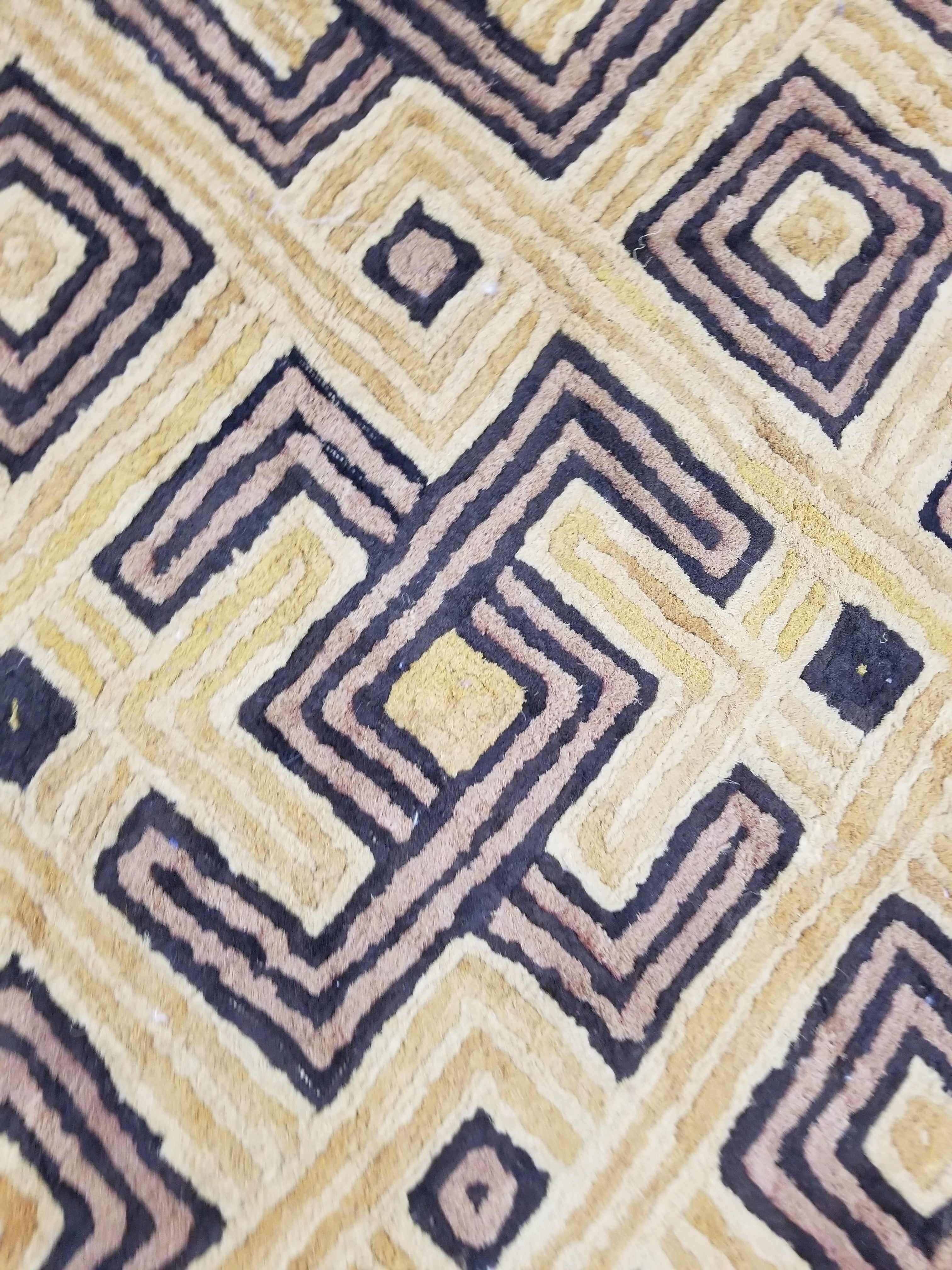 Vintage Tribal African Kuba Cloth Raffia Textile Panel 79x59cm