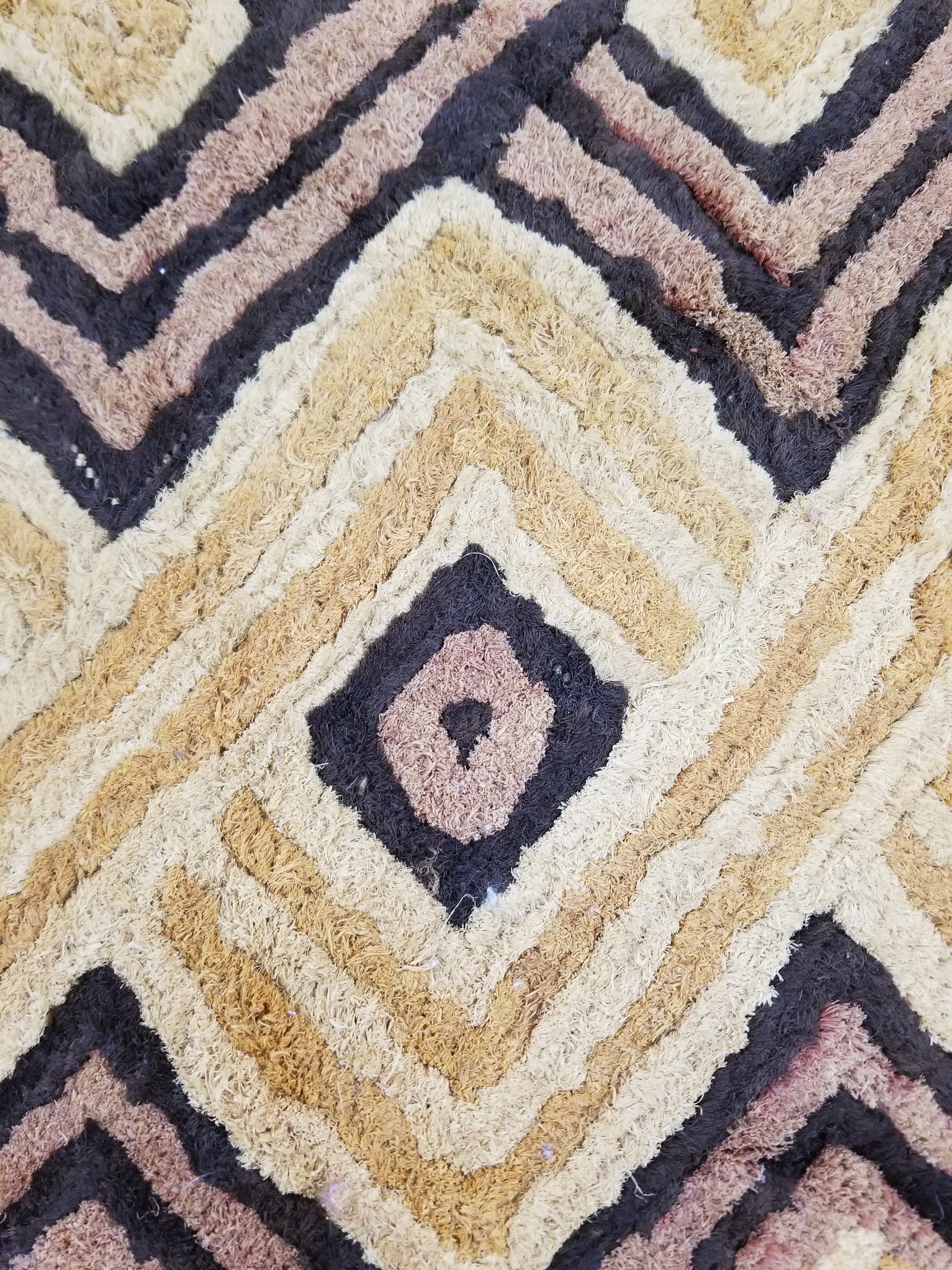 Vintage Tribal African Kuba Cloth Raffia Textile Panel 79x59cm