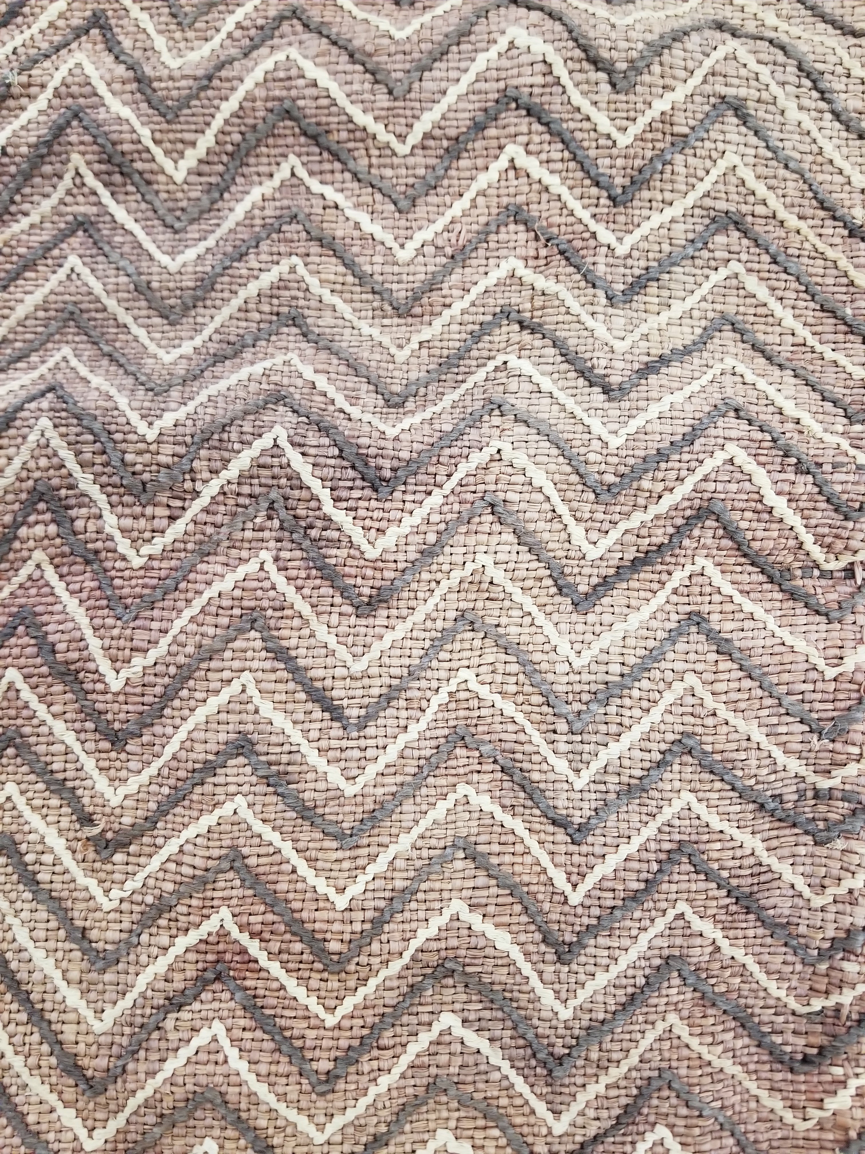 Vintage Tribal African Kuba Cloth Raffia Textile Panel 97x49cm