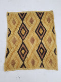 Vintage Tribal African Kuba Shoowa Cloth Raffia Textile Panel 59x68cm