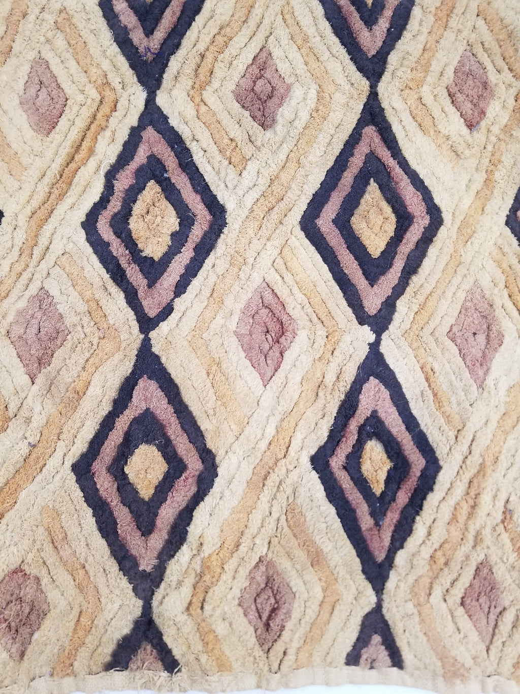 Vintage Tribal African Kuba Shoowa Cloth Raffia Textile Panel 59x68cm