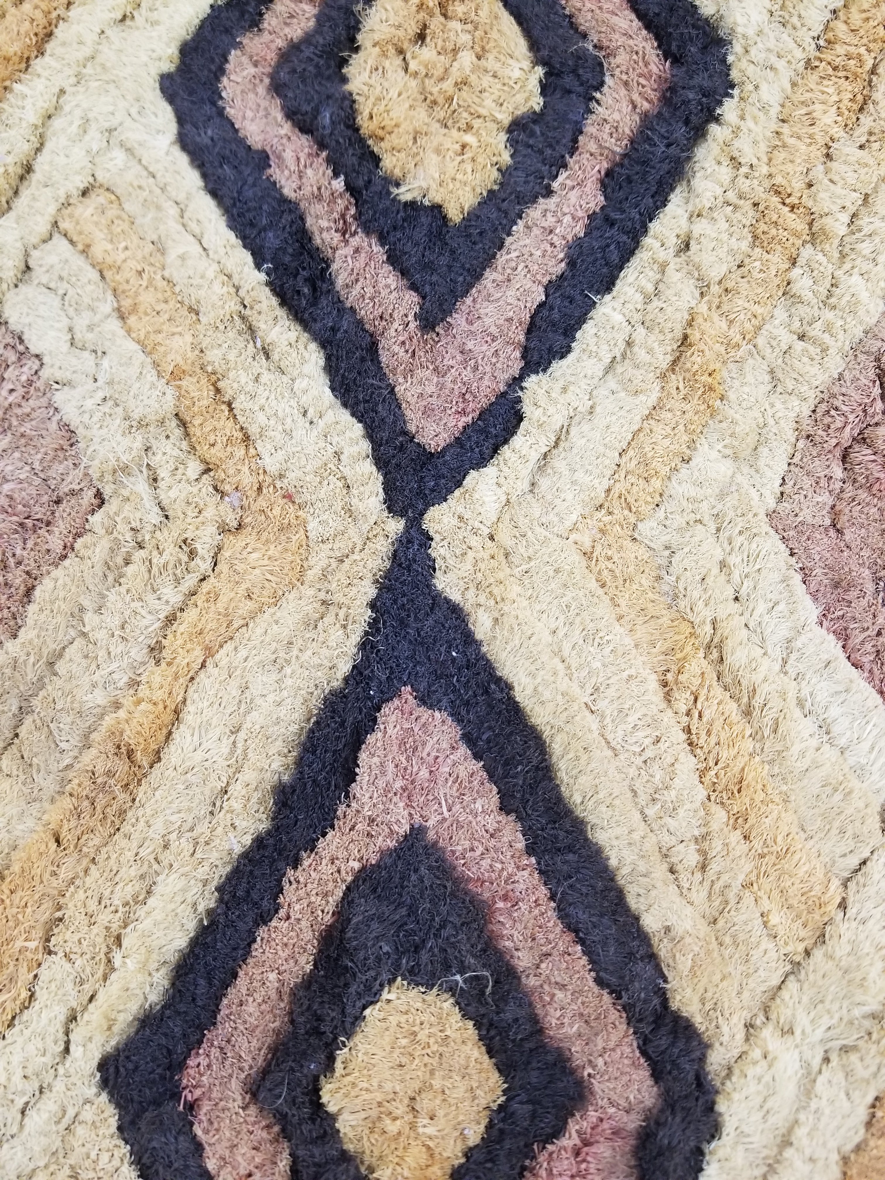 Vintage Tribal African Kuba Shoowa Cloth Raffia Textile Panel 59x68cm