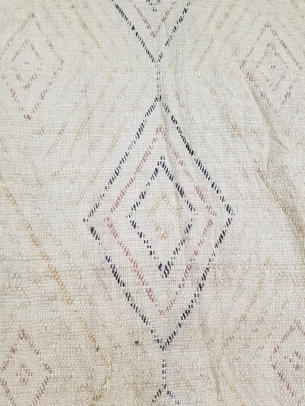 Vintage Tribal African Kuba Shoowa Cloth Raffia Textile Panel 59x68cm