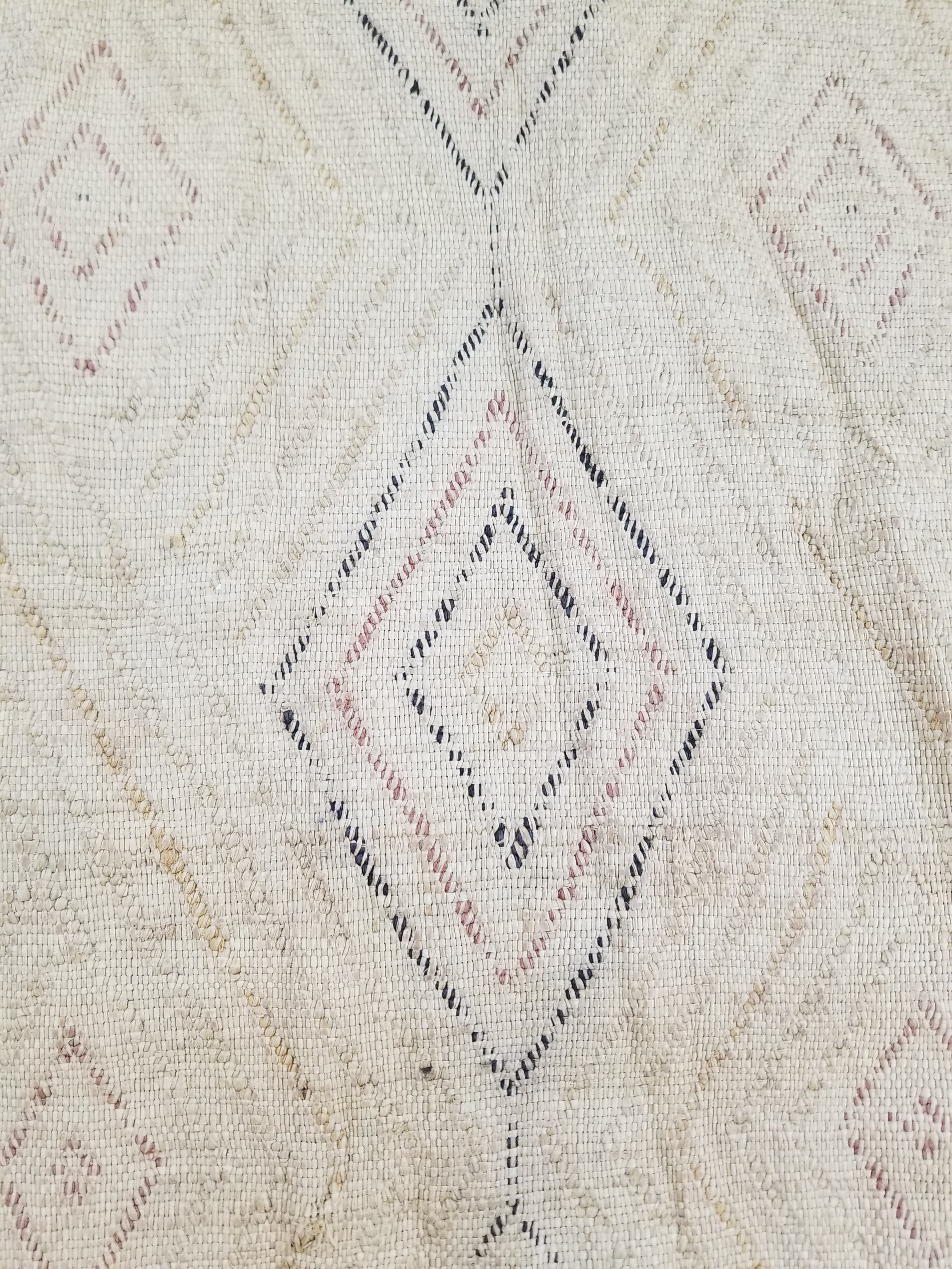 Vintage Tribal African Kuba Shoowa Cloth Raffia Textile Panel 59x68cm