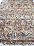 Vintage Traditional Polynesian Tapa Bark Cloth Textile 286x226cm