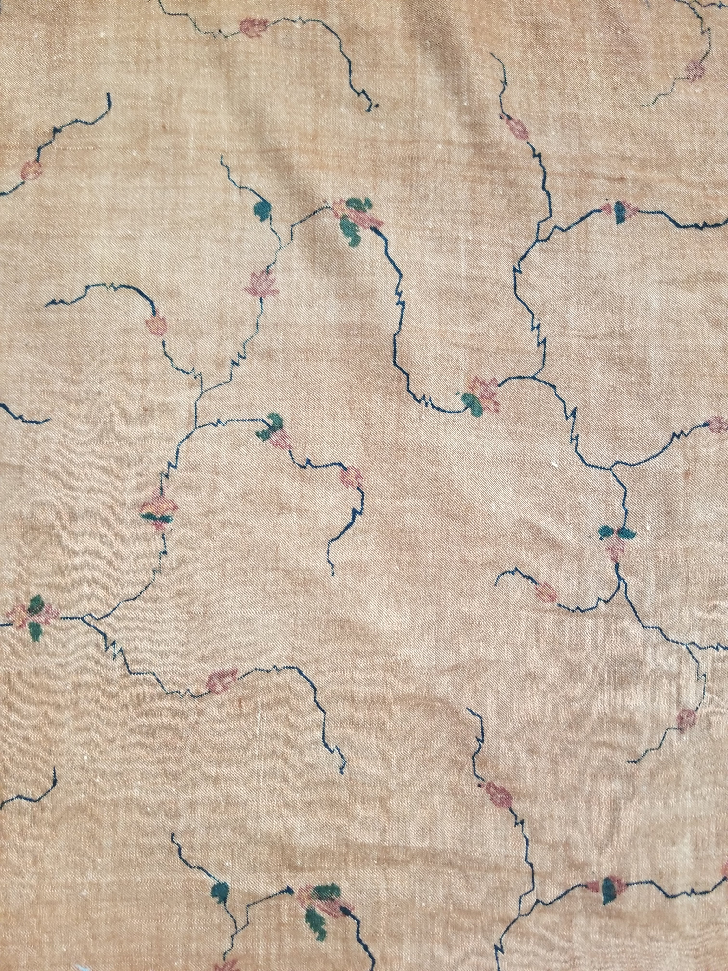 Vintage Traditional Kashmiri Paisley Printed Wool Shawl 314x160cm