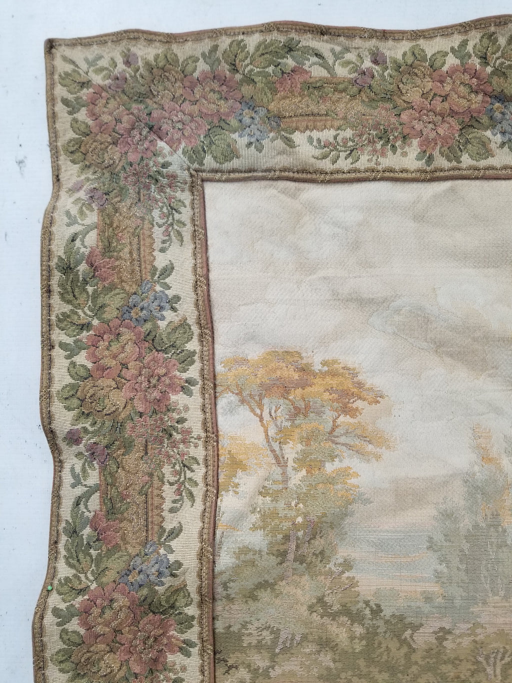 Vintage French Romantic Scene Wall Hanging Tapestry 204x92cm