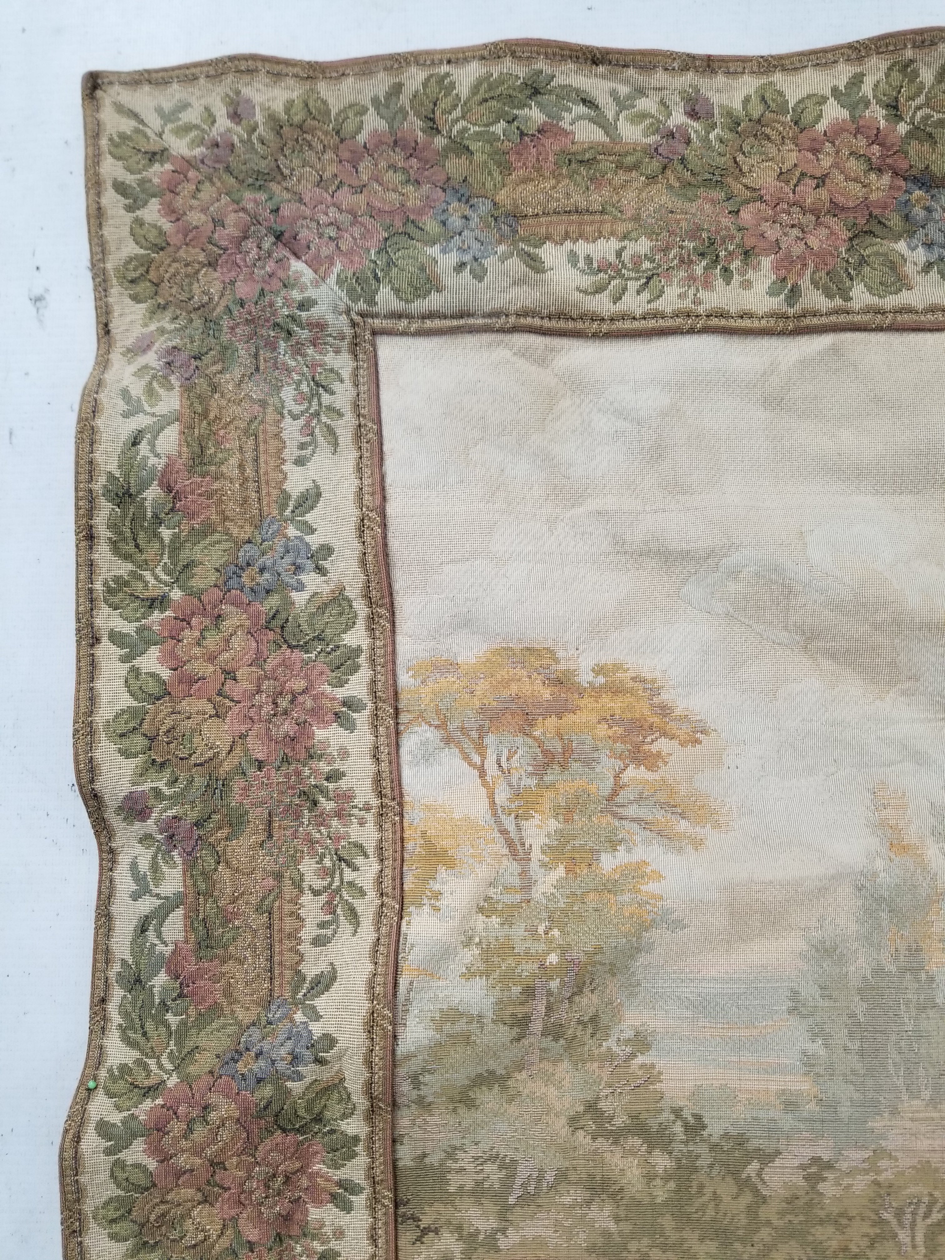Vintage French Romantic Scene Wall Hanging Tapestry 204x92cm