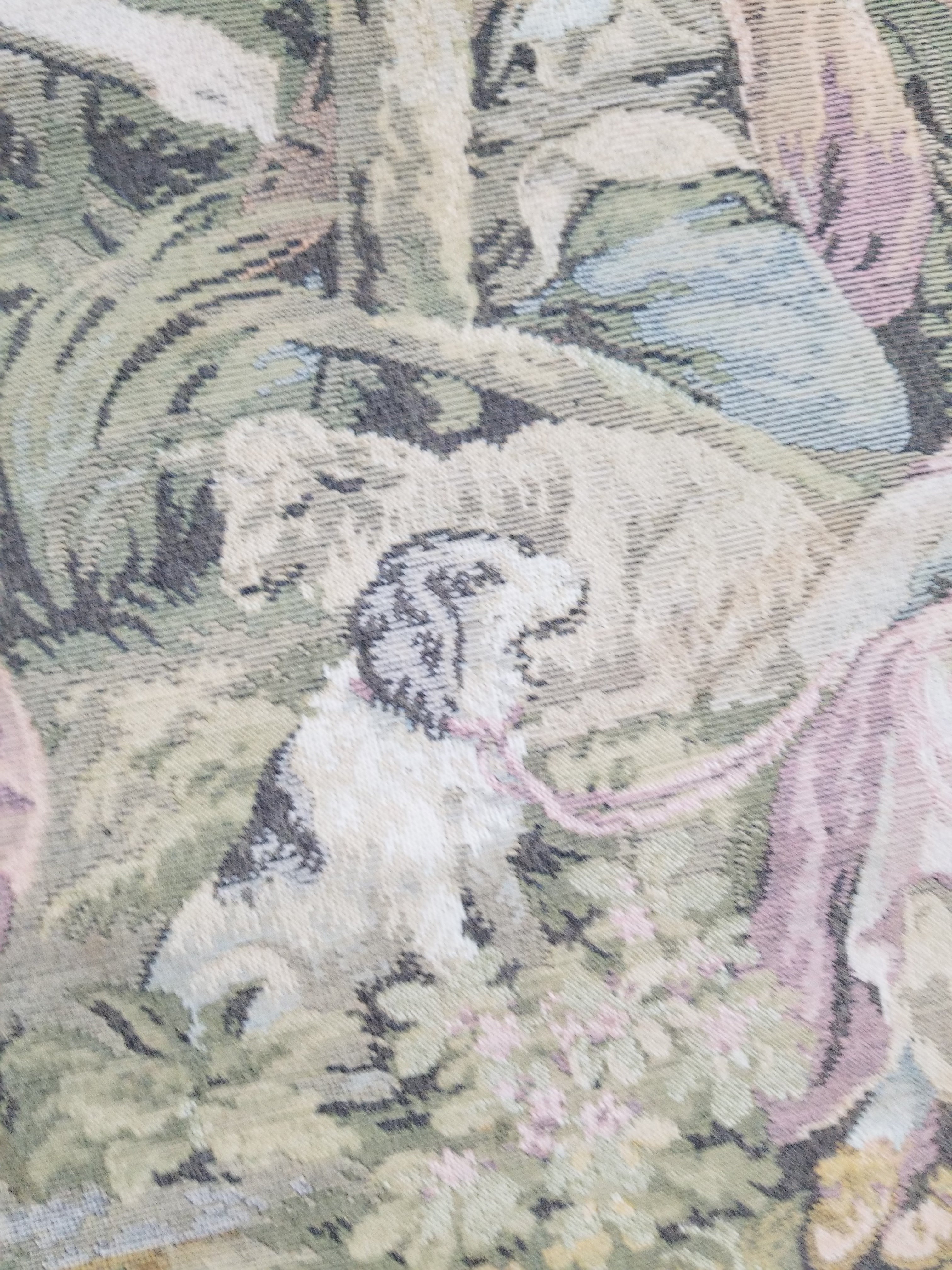 Vintage French Romantic Scene Wall Hanging Tapestry 204x92cm