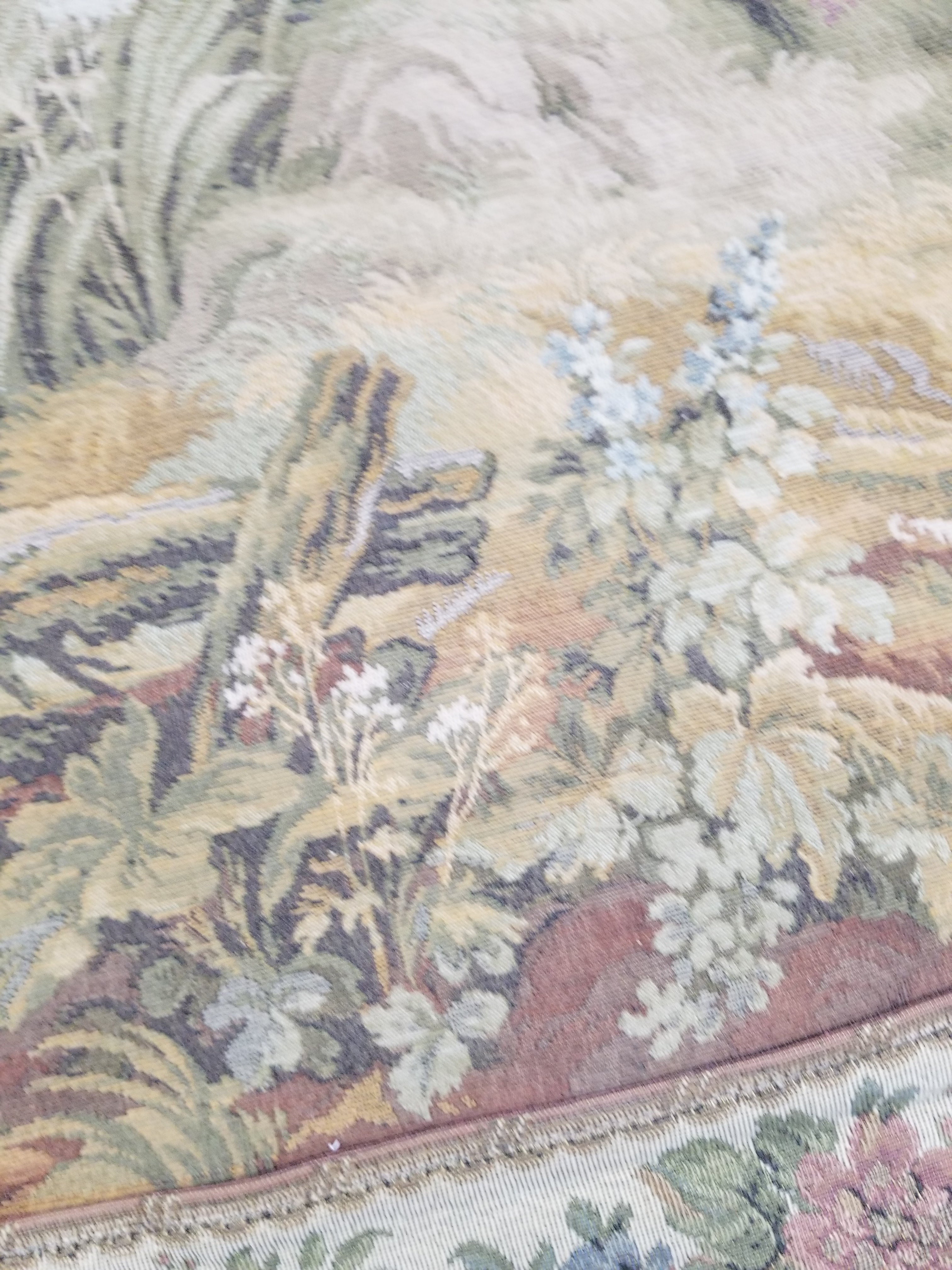 Vintage French Romantic Scene Wall Hanging Tapestry 204x92cm