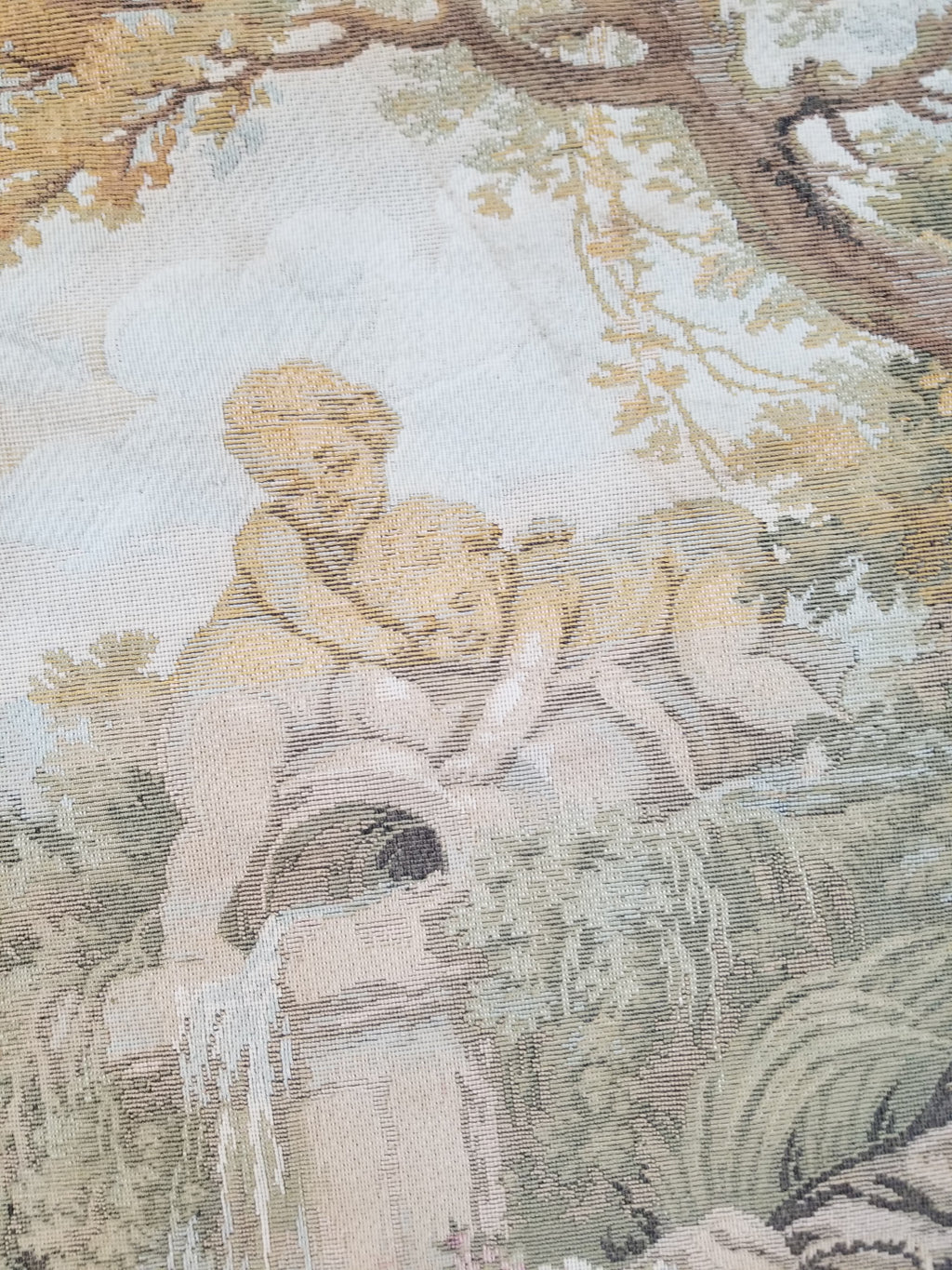 Vintage French Romantic Scene Wall Hanging Tapestry 204x92cm