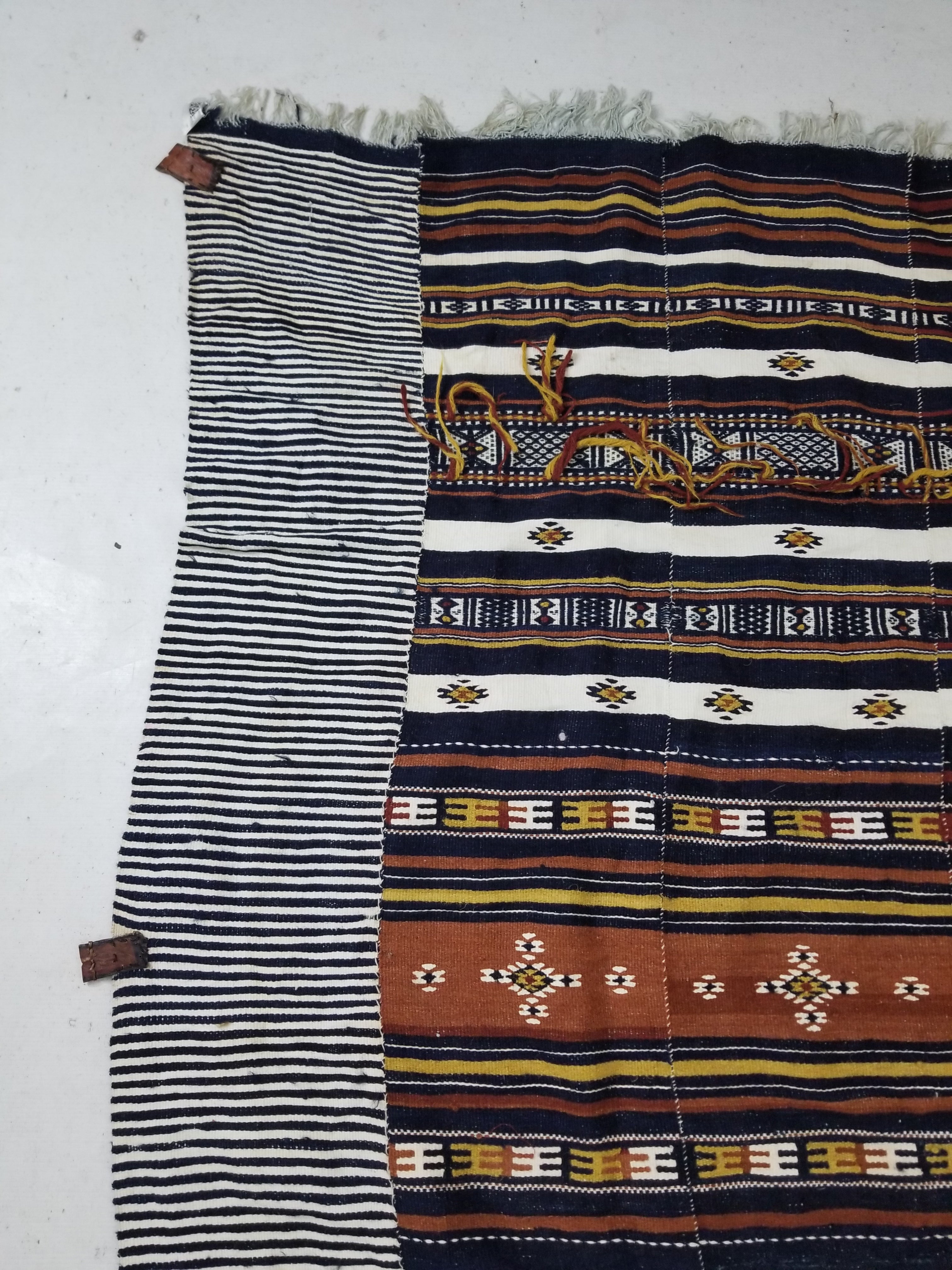 Vintage Traditional Handwoven Mali Fulani Wool Blanket 397x173cm