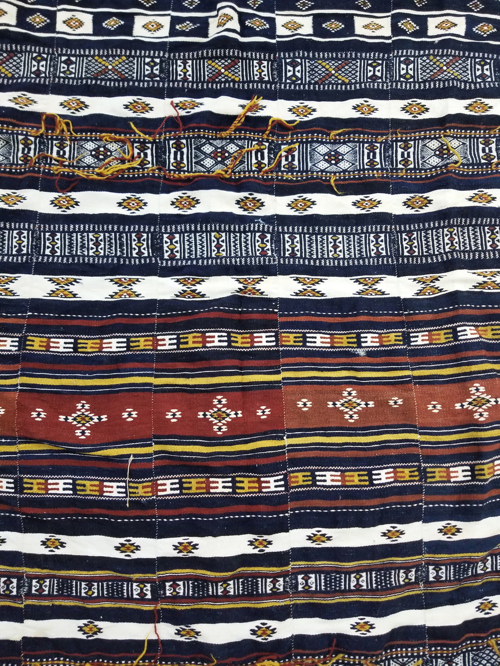 Vintage Traditional Handwoven Mali Fulani Wool Blanket 397x173cm