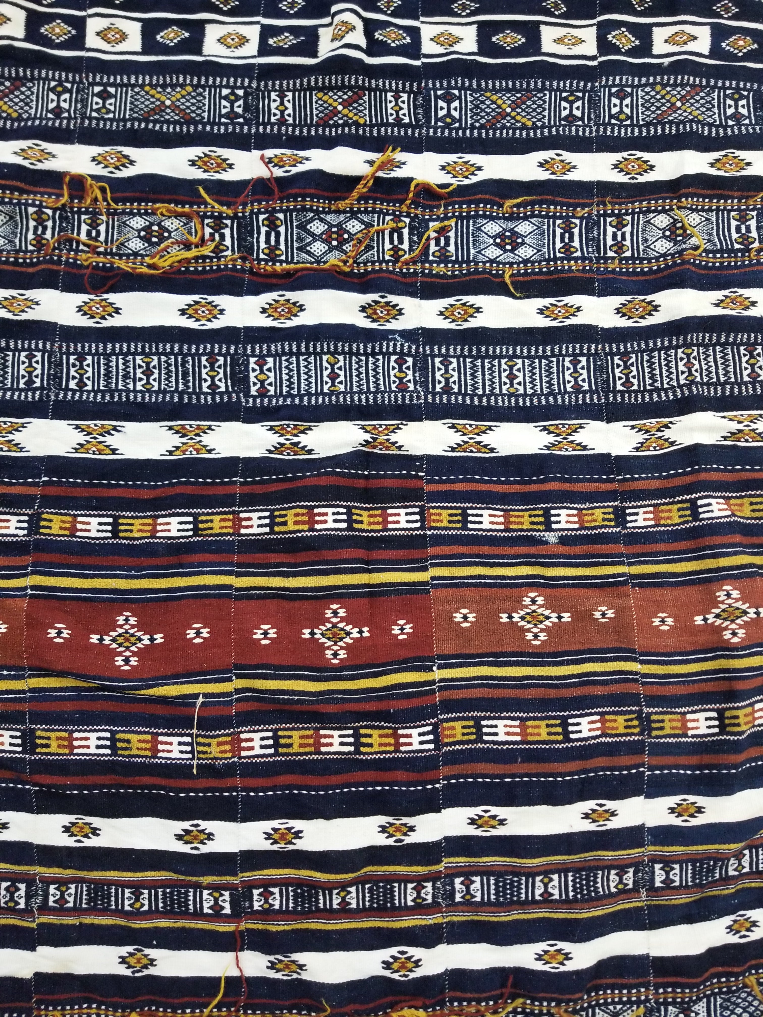 Vintage Traditional Handwoven Mali Fulani Wool Blanket 397x173cm
