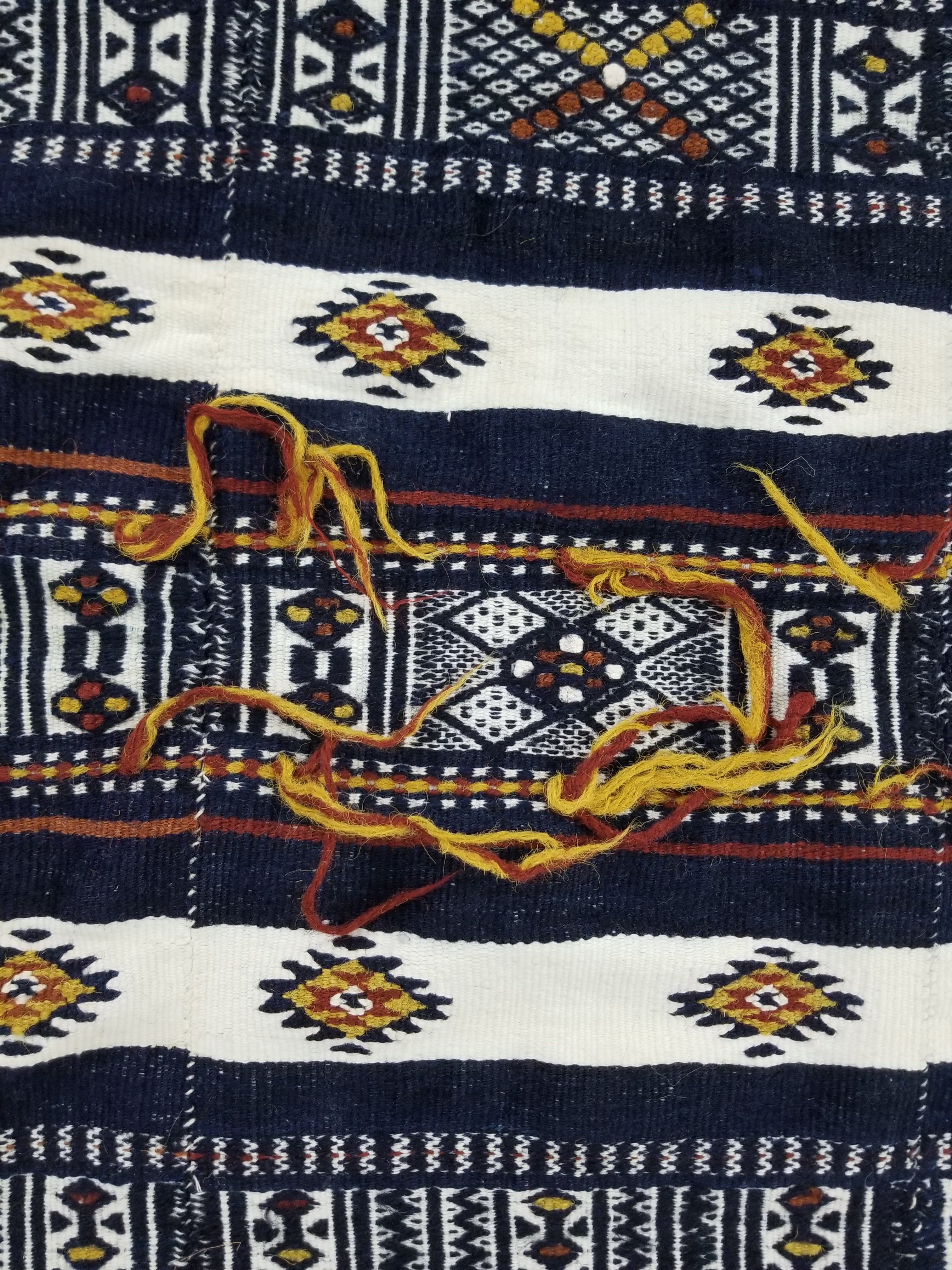 Vintage Traditional Handwoven Mali Fulani Wool Blanket 397x173cm
