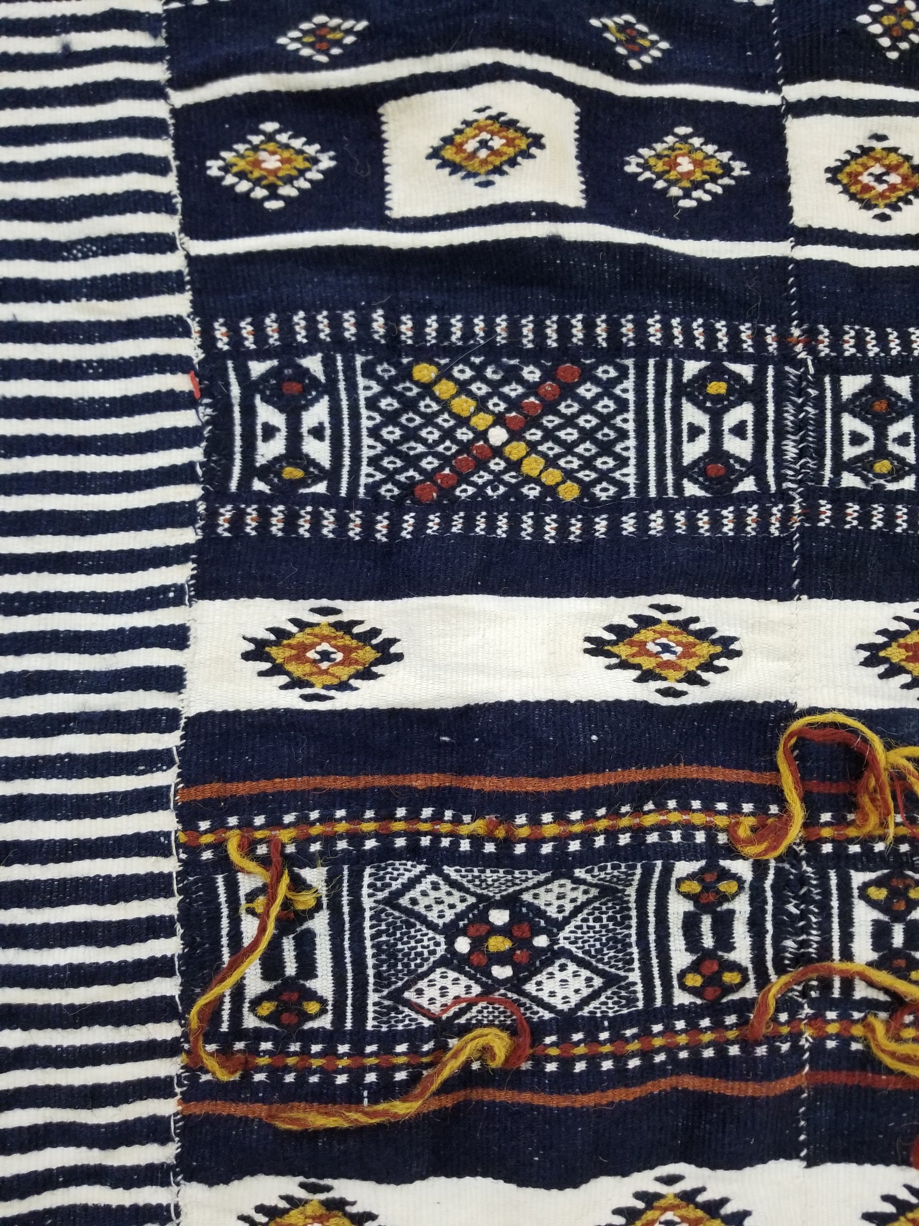 Vintage Traditional Handwoven Mali Fulani Wool Blanket 397x173cm