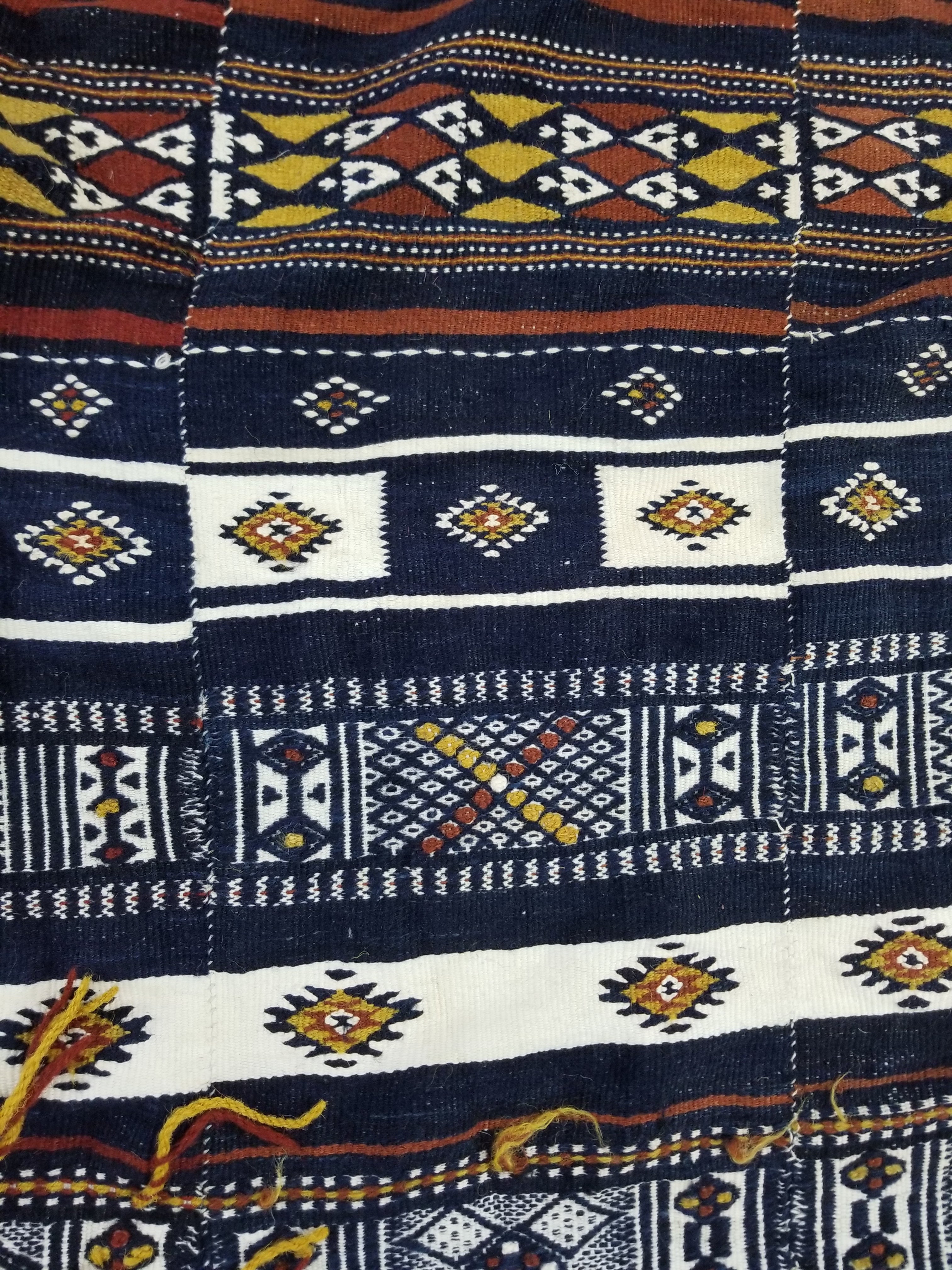 Vintage Traditional Handwoven Mali Fulani Wool Blanket 397x173cm