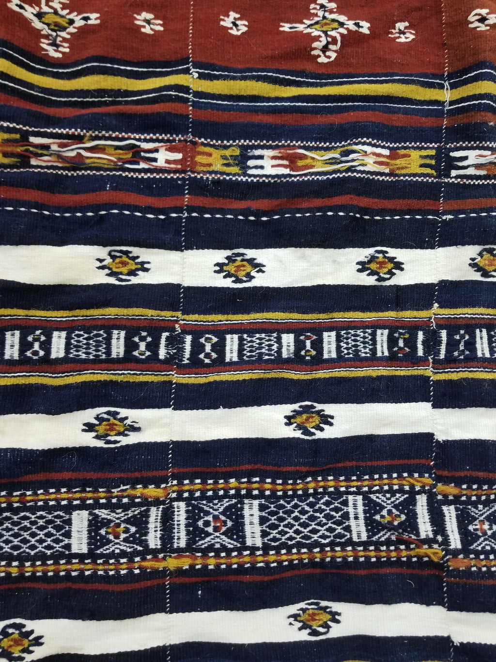 Vintage Traditional Handwoven Mali Fulani Wool Blanket 397x173cm