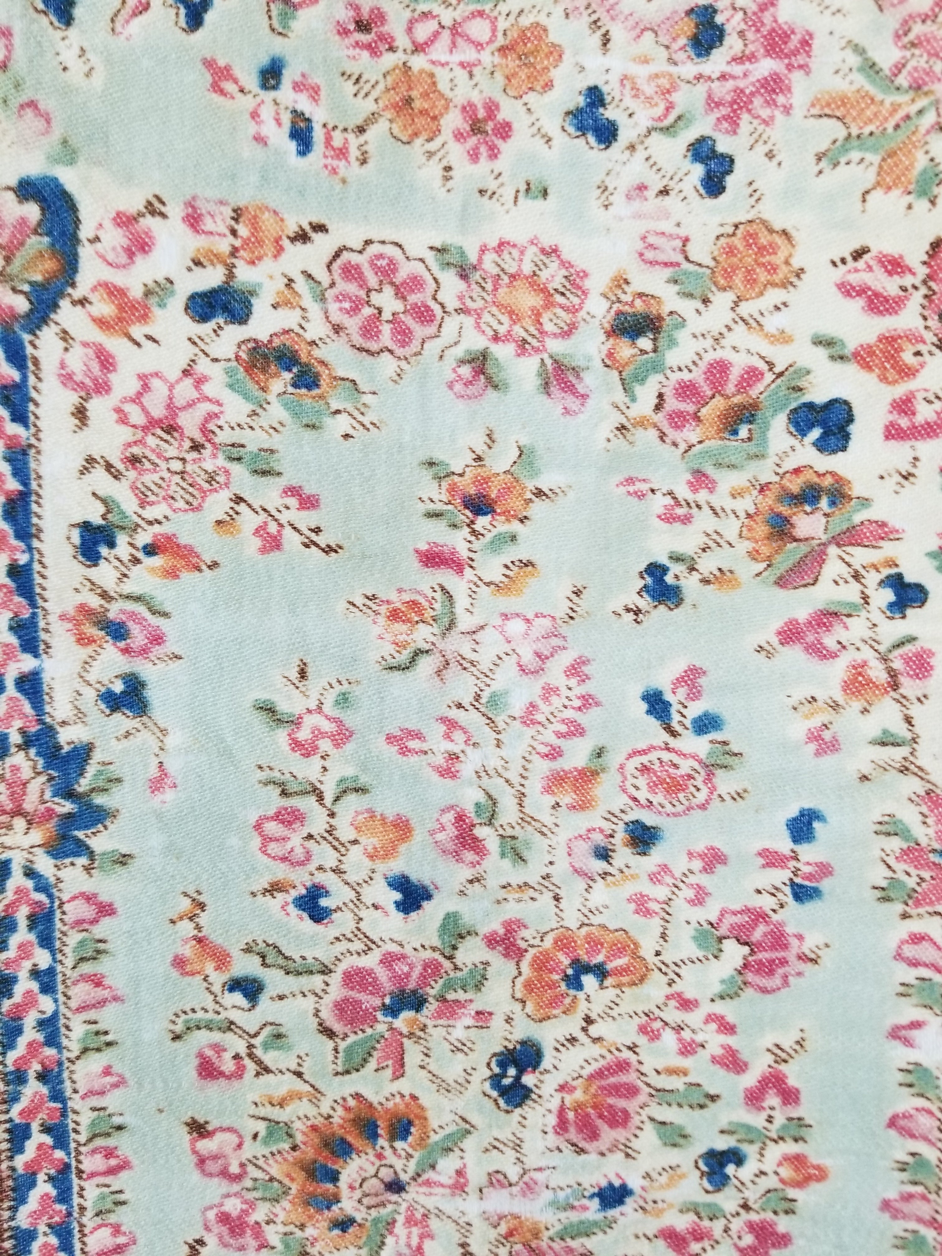 Vintage Traditional Kashmiri Paisley Printed Wool Shawl 164x153cm