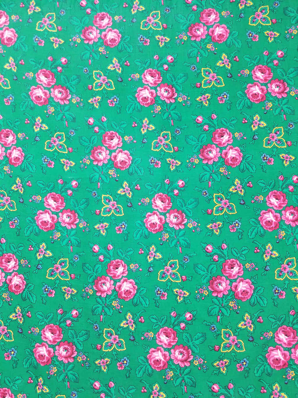 Vintage Hungarian Floral Printed Wool Fringed Shawl / Scarf 120x120cm