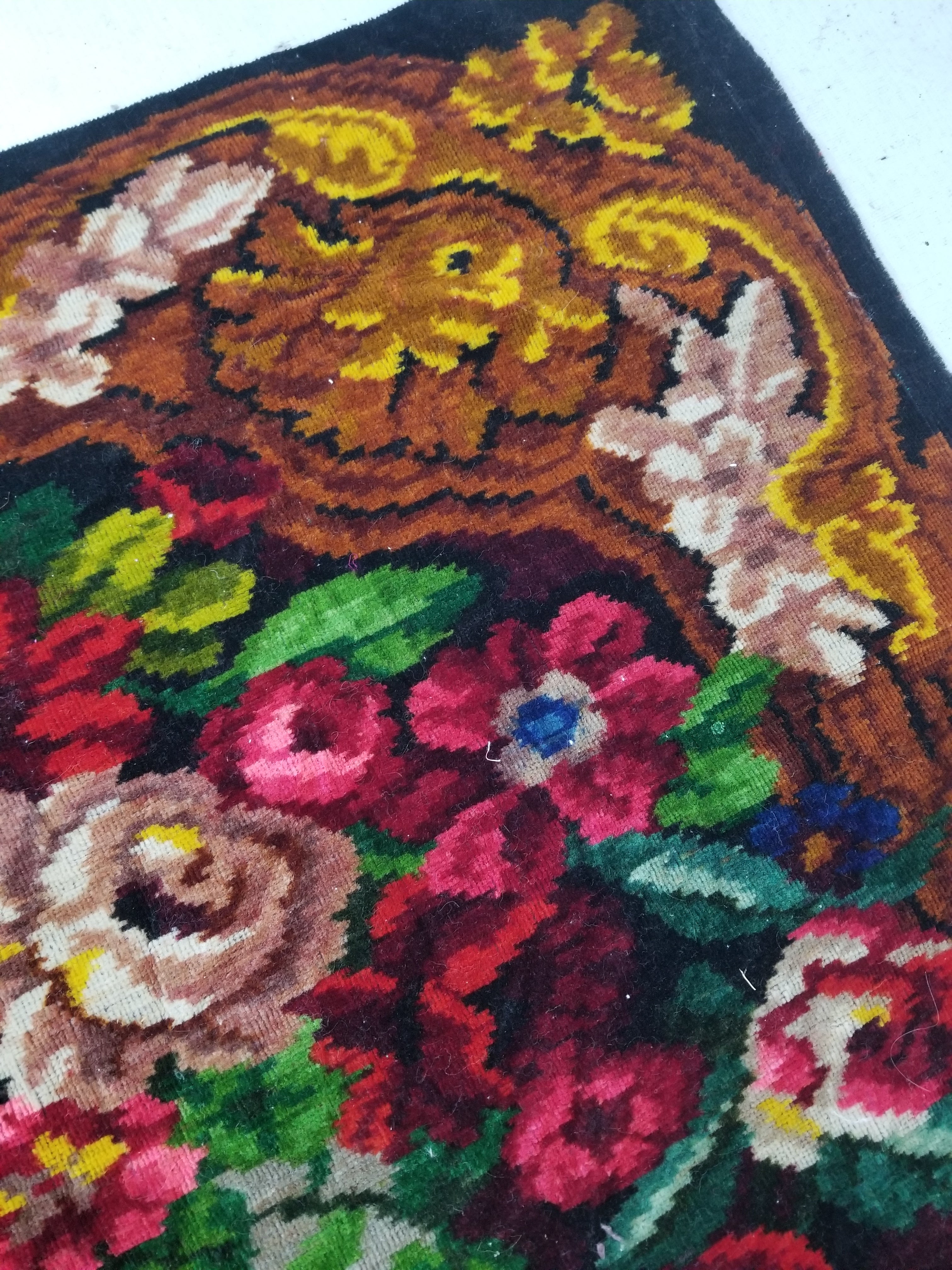Vintage Beautiful Peacock & Floral Scene Velvet Wall Hanging Tapestry 200x154cm